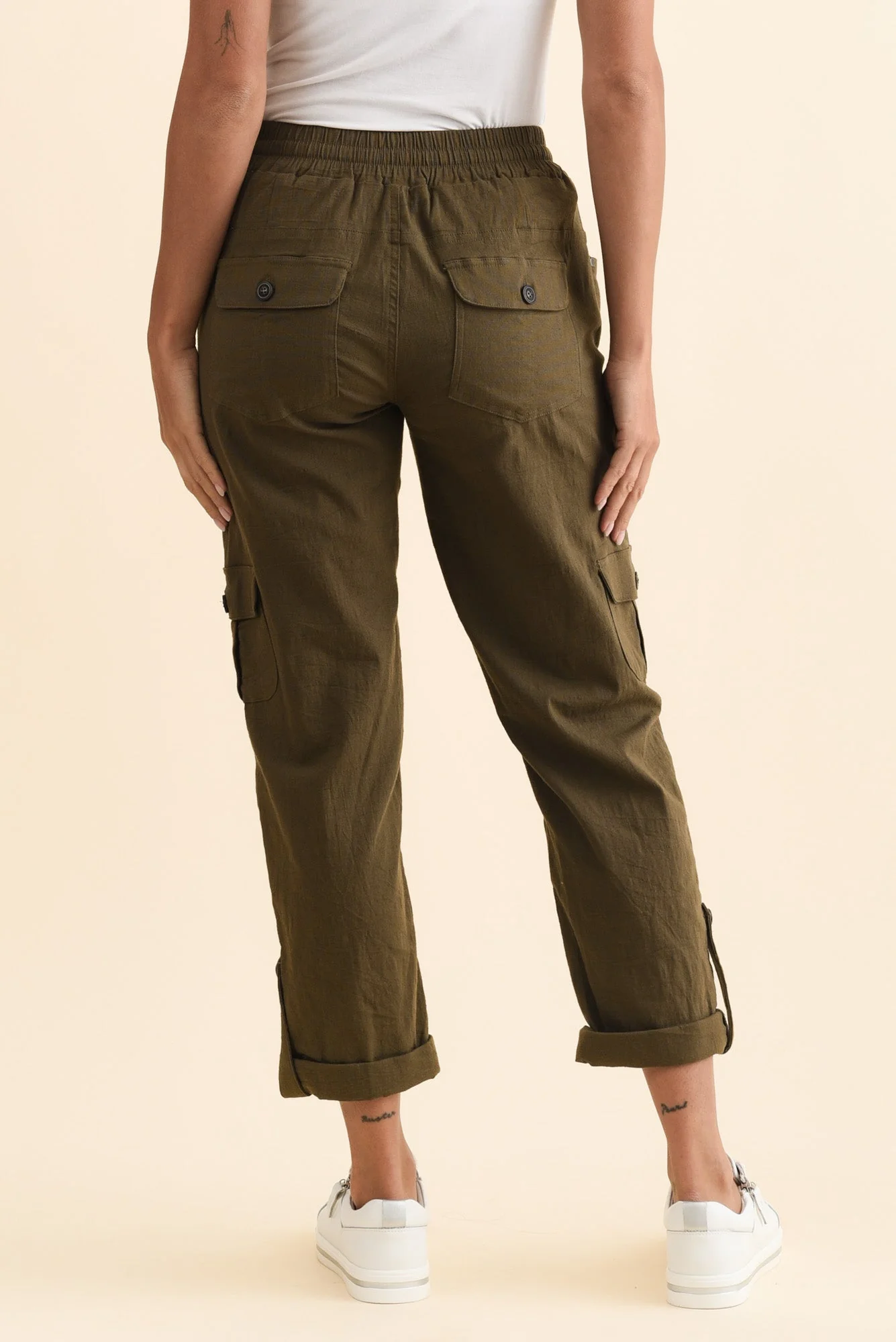 Colette Khaki Cargo Pants - Image 5