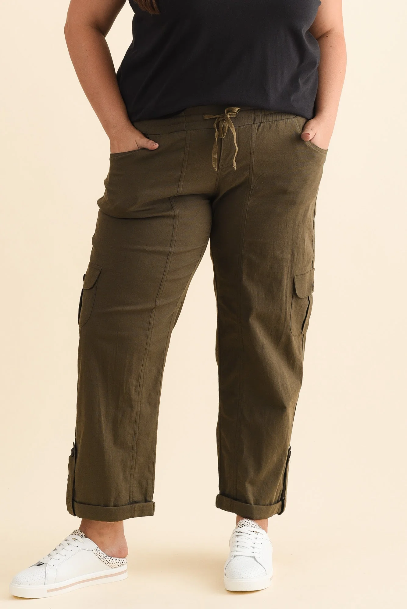 Colette Khaki Cargo Pants - Image 9