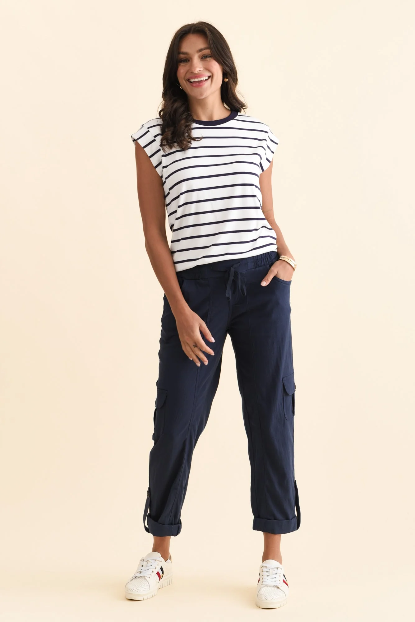 Colette Navy Cargo Pants - Image 3