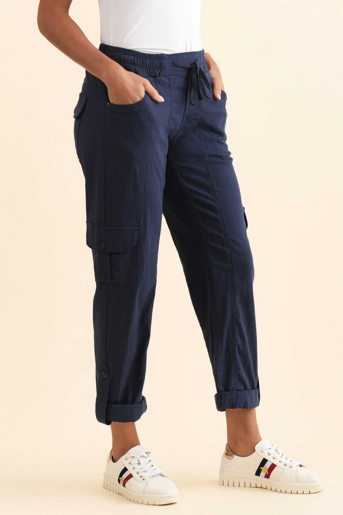 Colette Navy Cargo Pants - Image 4