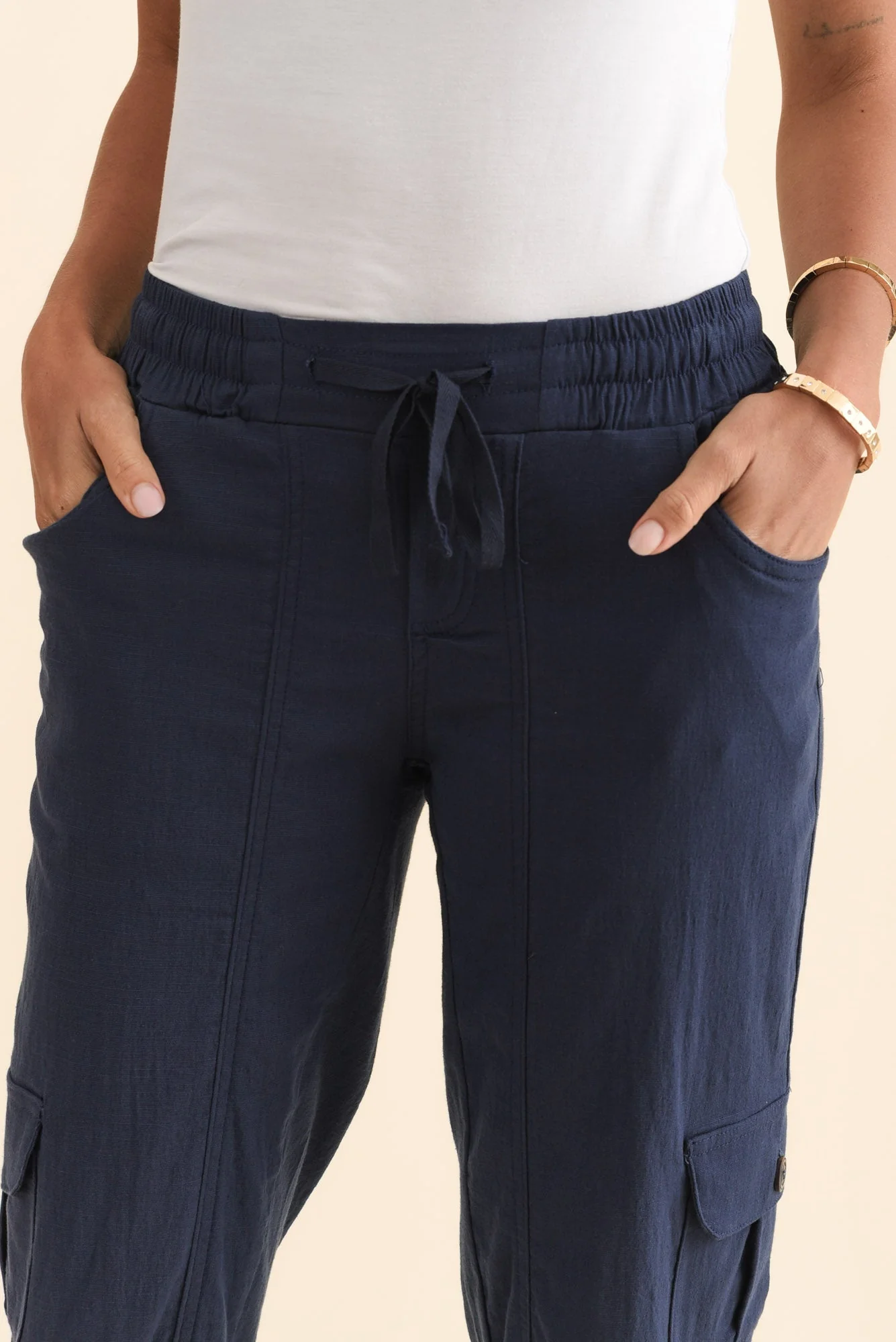 Colette Navy Cargo Pants - Image 6