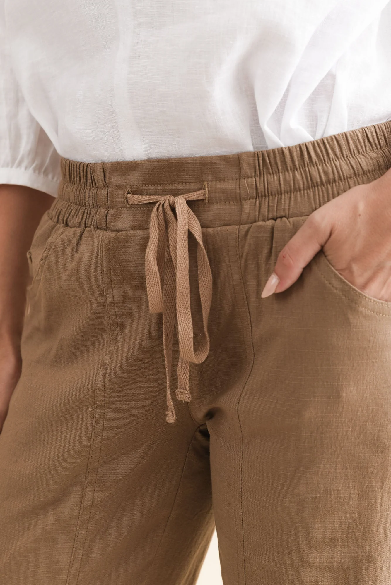 Colette Taupe Cargo Pants - Image 5