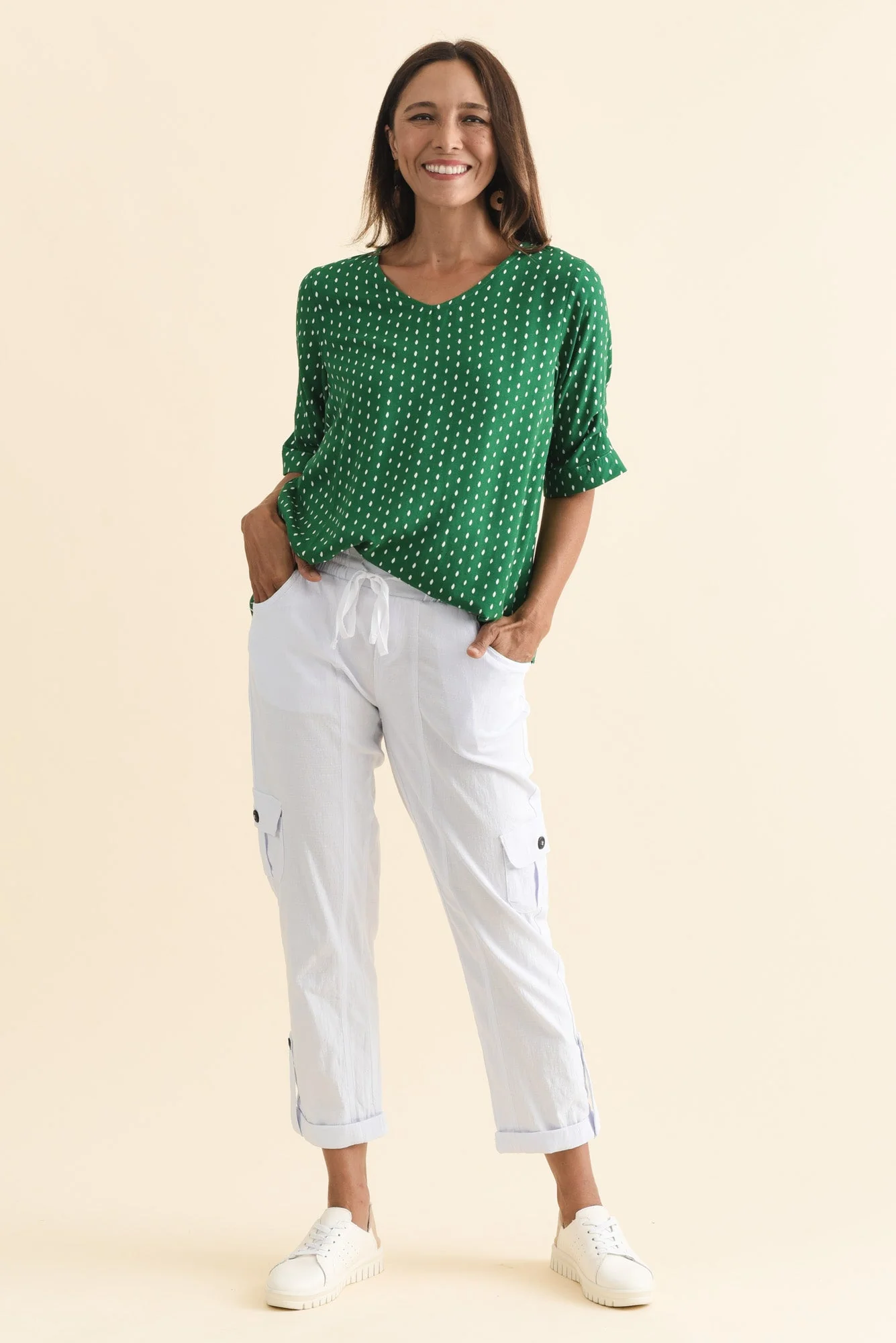 Colette White Cargo Pants - Image 2