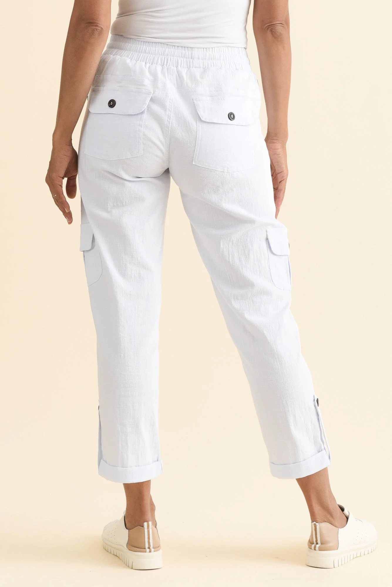 Colette White Cargo Pants - Image 4