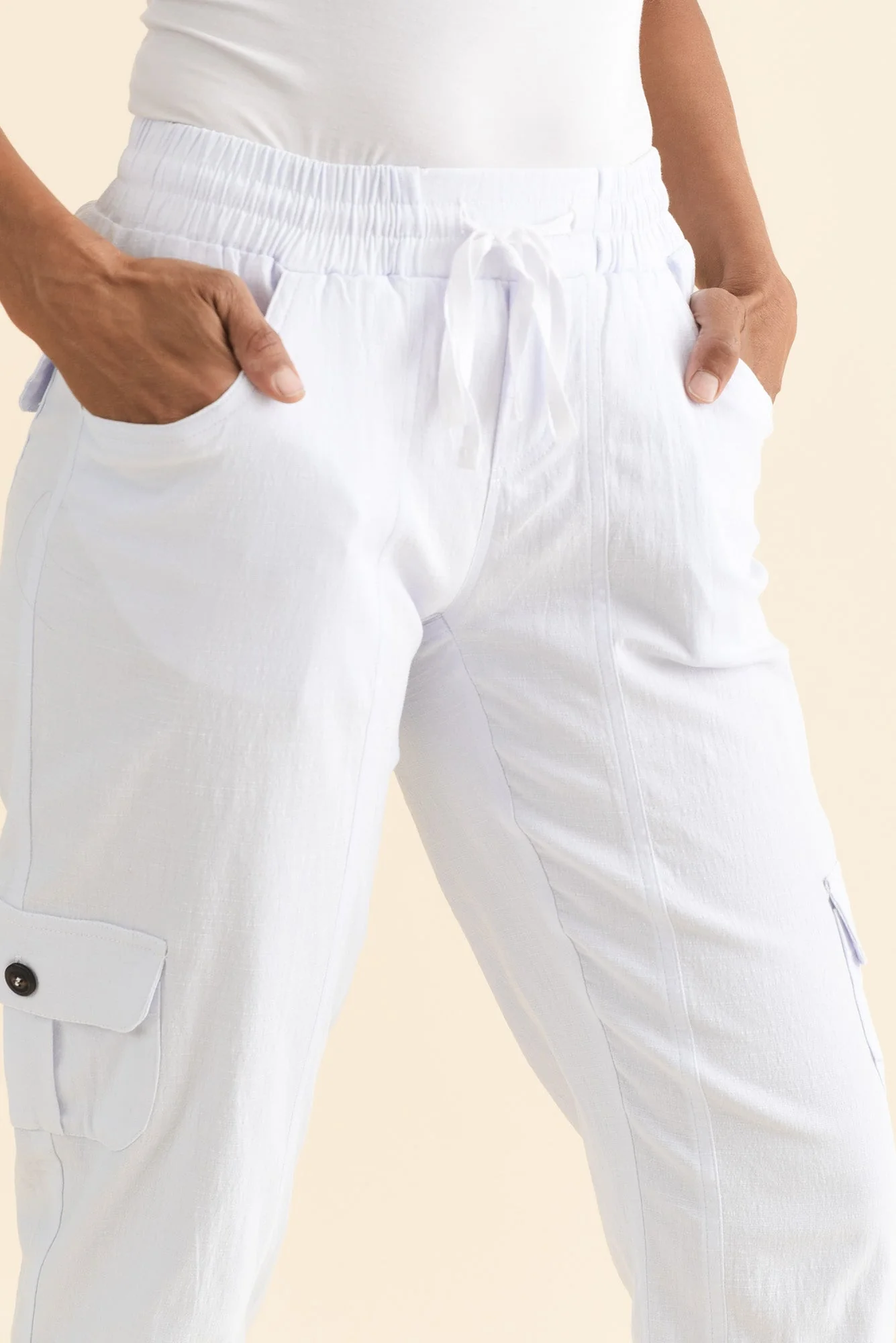 Colette White Cargo Pants - Image 5