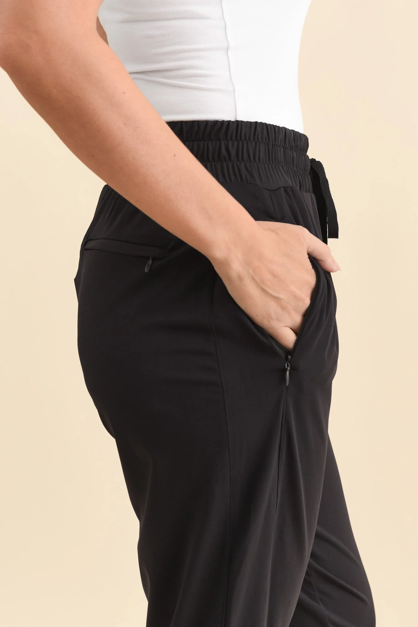 Collins Black Tie Jogger Pants - Image 5