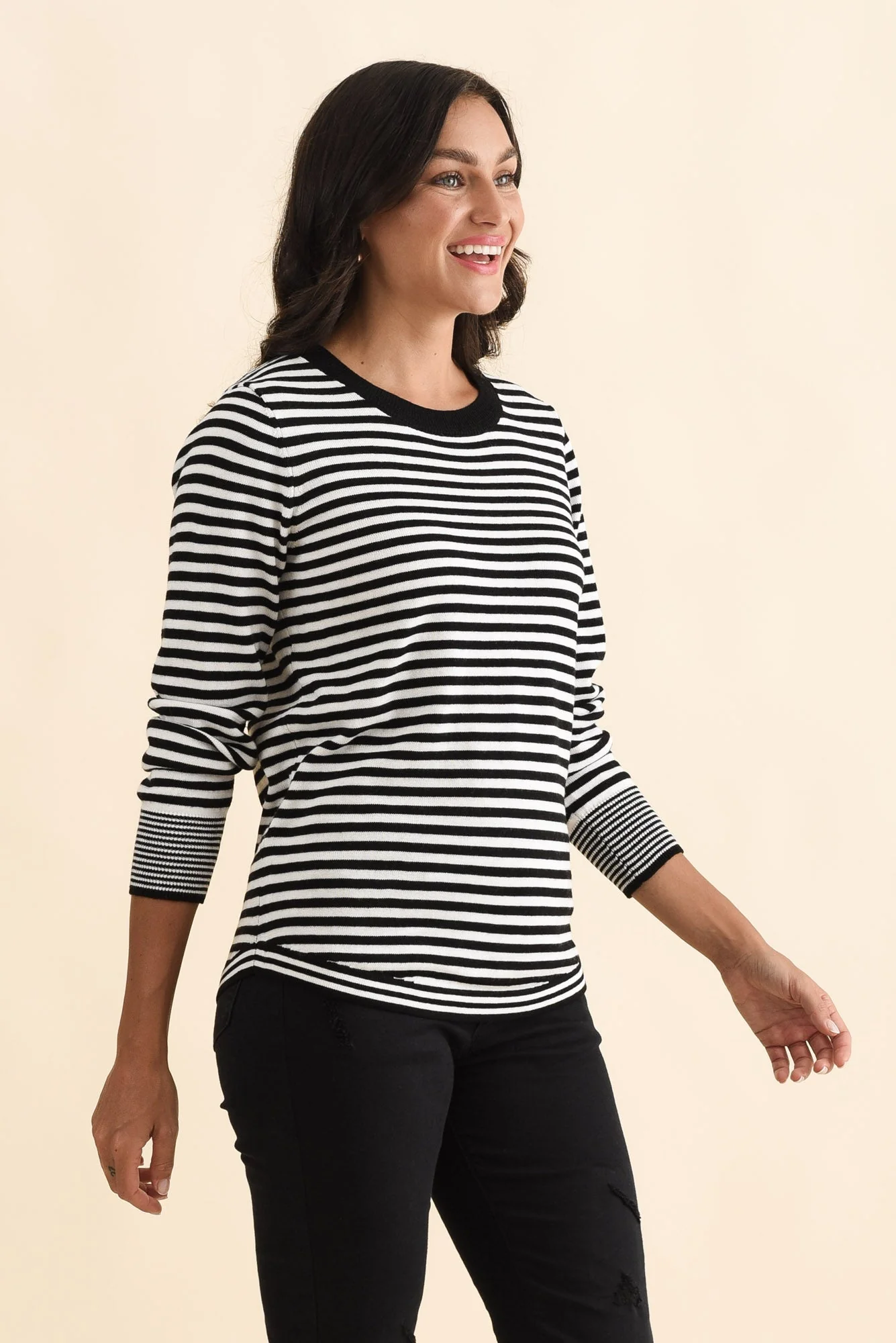Colorado Black Stripe Knit Top - Image 3