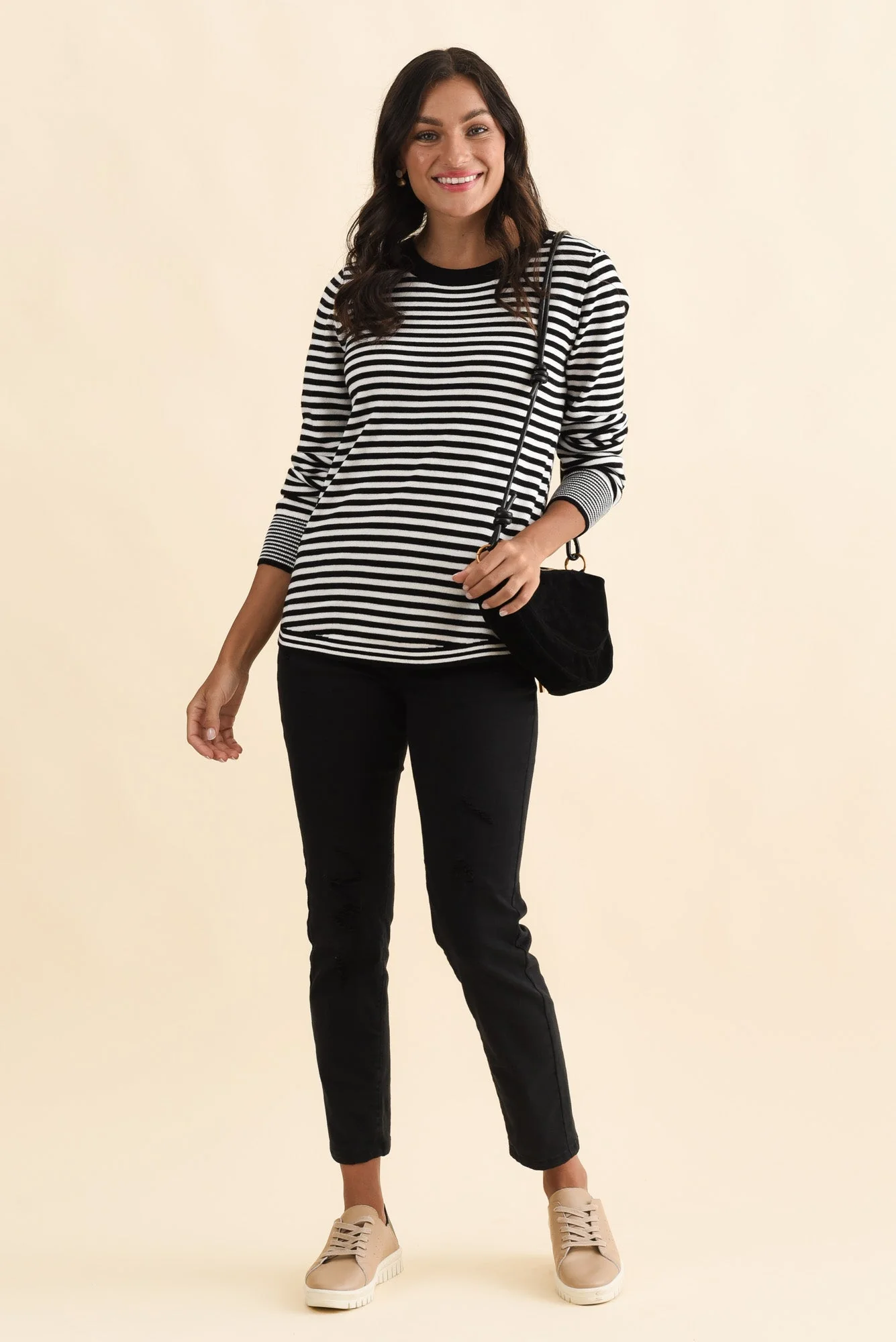 Colorado Black Stripe Knit Top - Image 6
