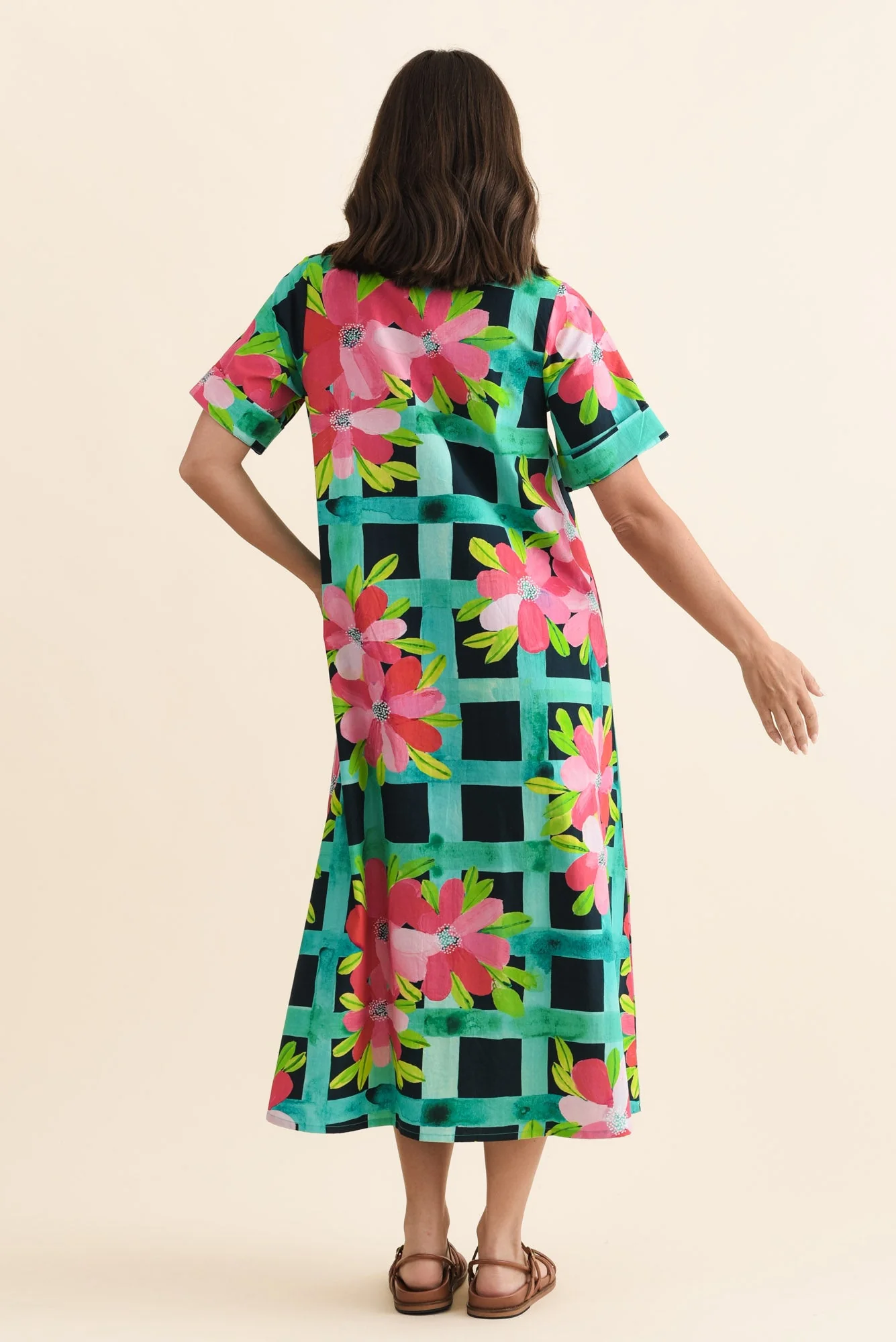 Como Pink Bloom Cotton Dress - Image 4