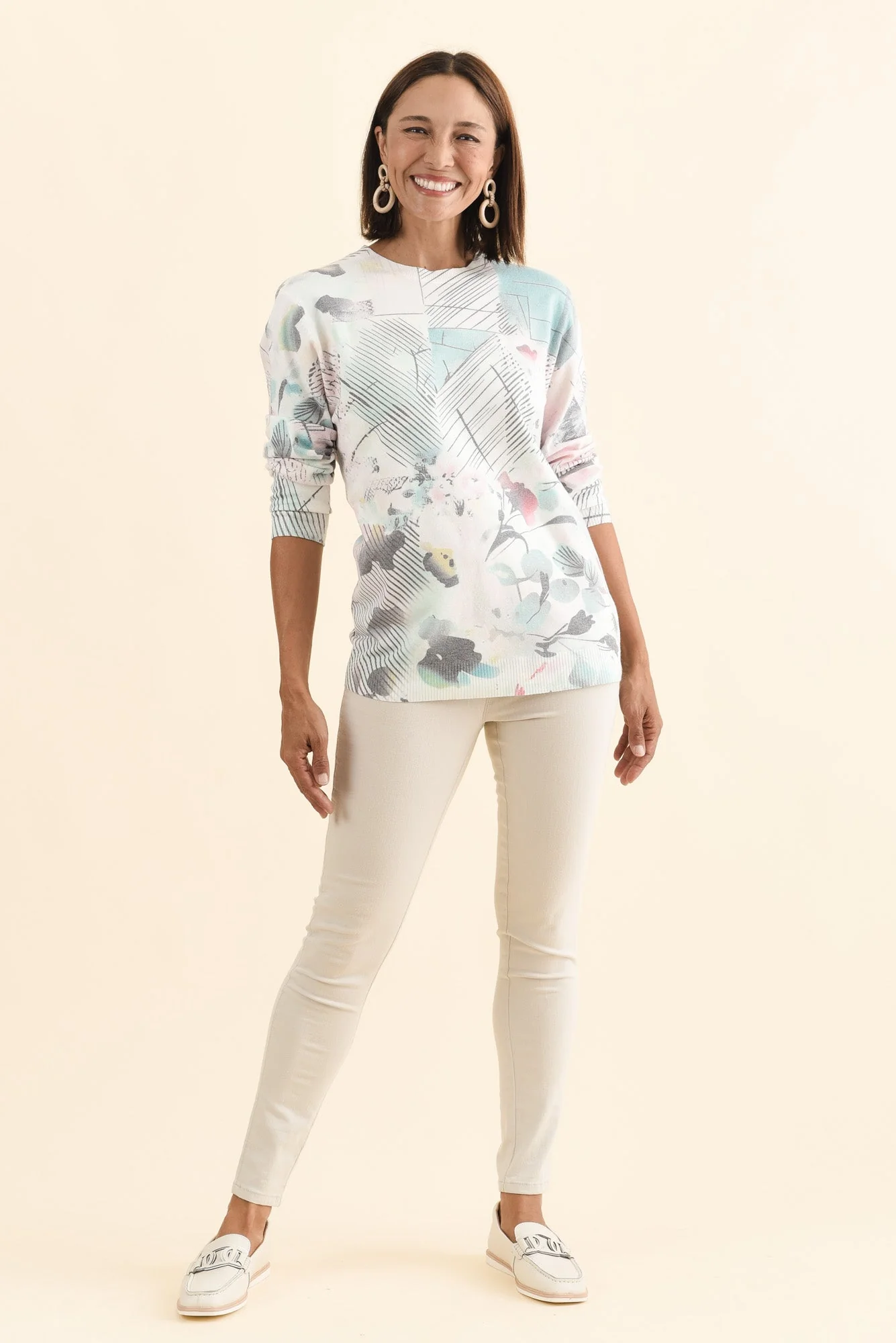 Constance Blue Abstract Crew Sweatshirt - Image 6
