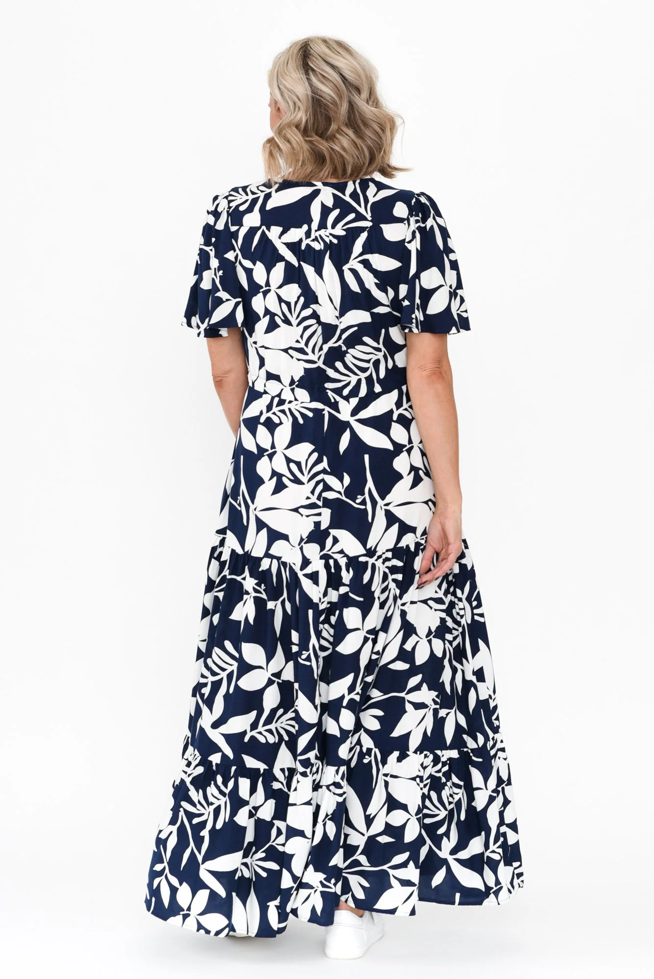 Cooper Navy Floral Tier Dress - Image 5