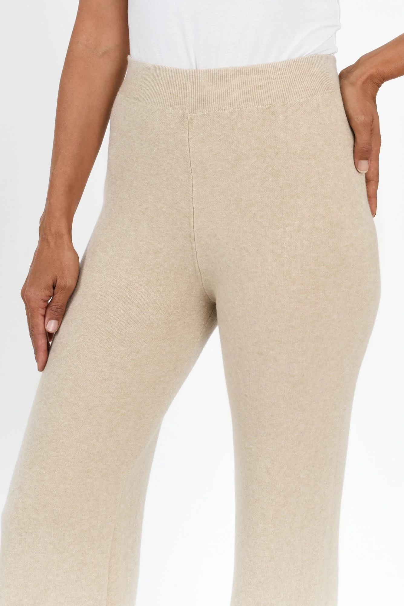 Cosette Natural Contrast Knit Pants - Image 5