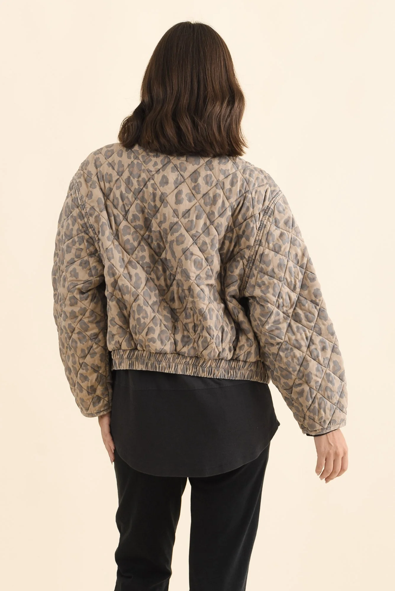 Courtney Tan Leopard Bomber Jacket - Image 4