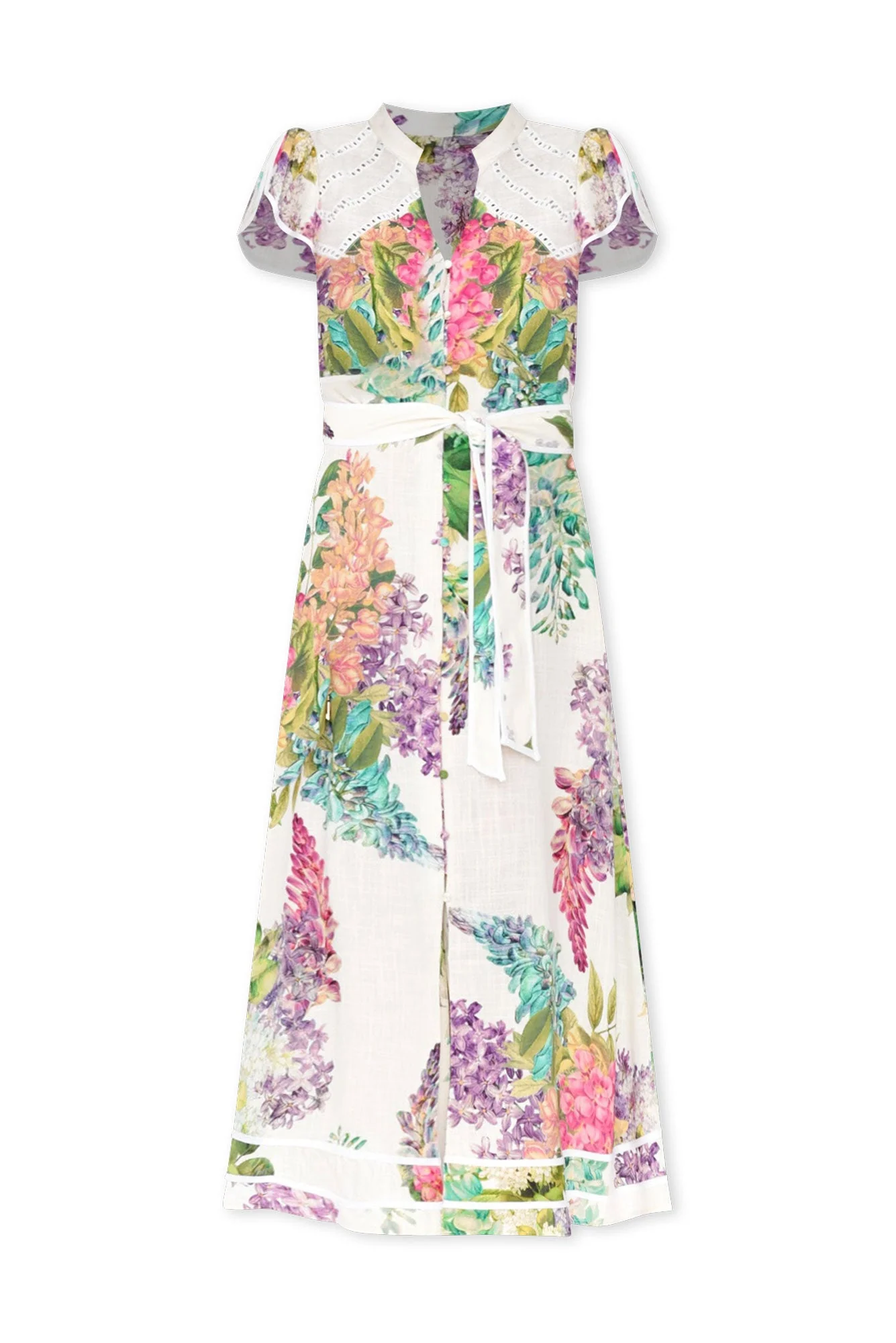Cristina Wisteria Alba Linen Blend Dress - Image 3
