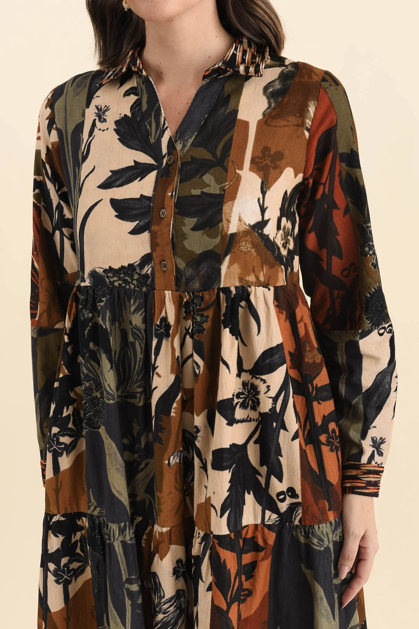 Crowne Orange Floral Cotton Pocket Dress - Image 6