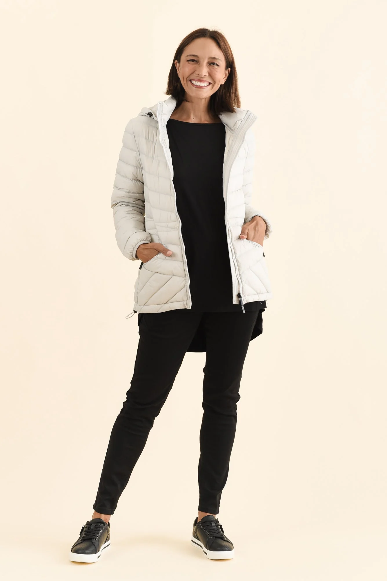Cushla Grey Down Puffer Jacket - Image 2