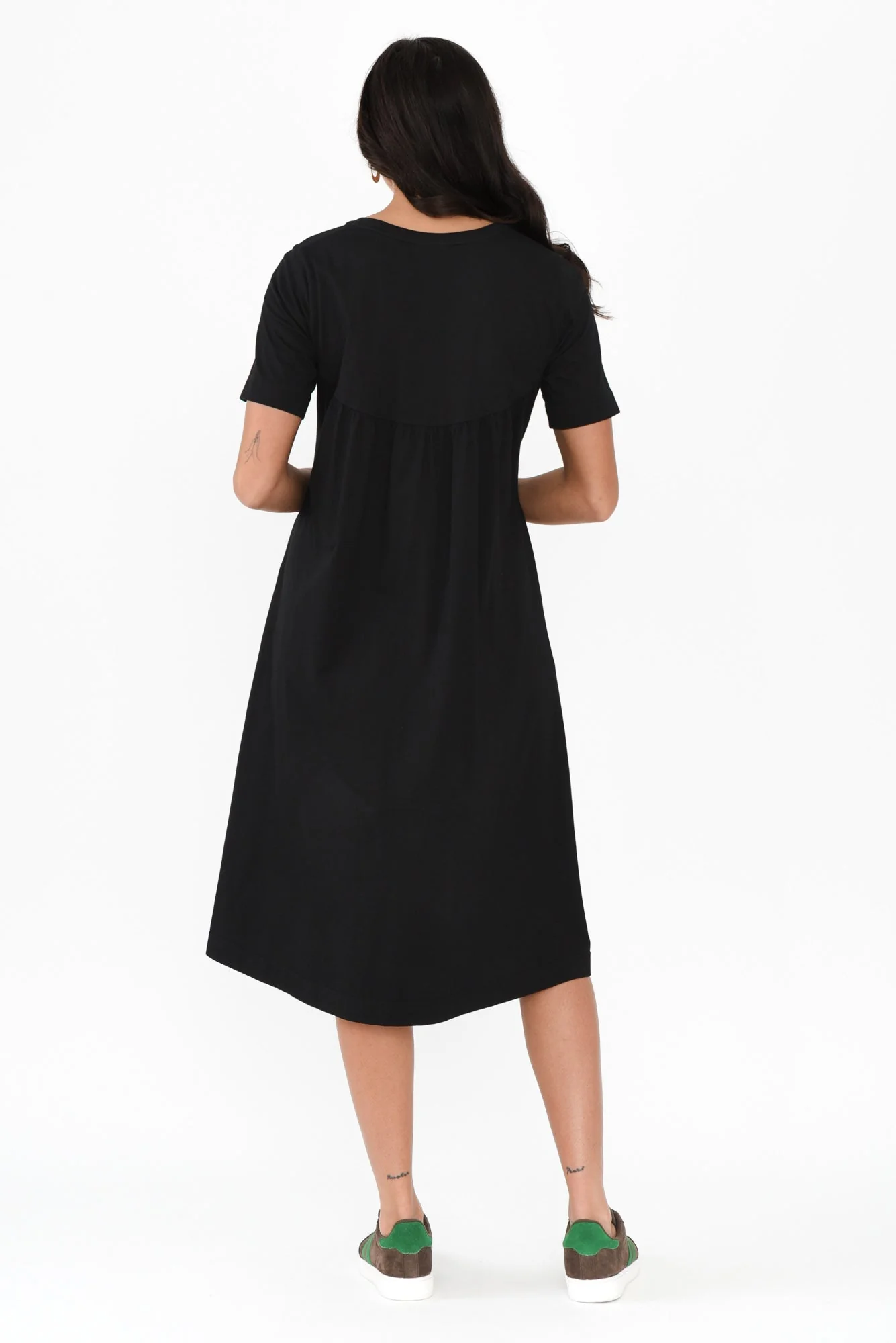 Cynthia Black Cotton Tee Dress - Image 4