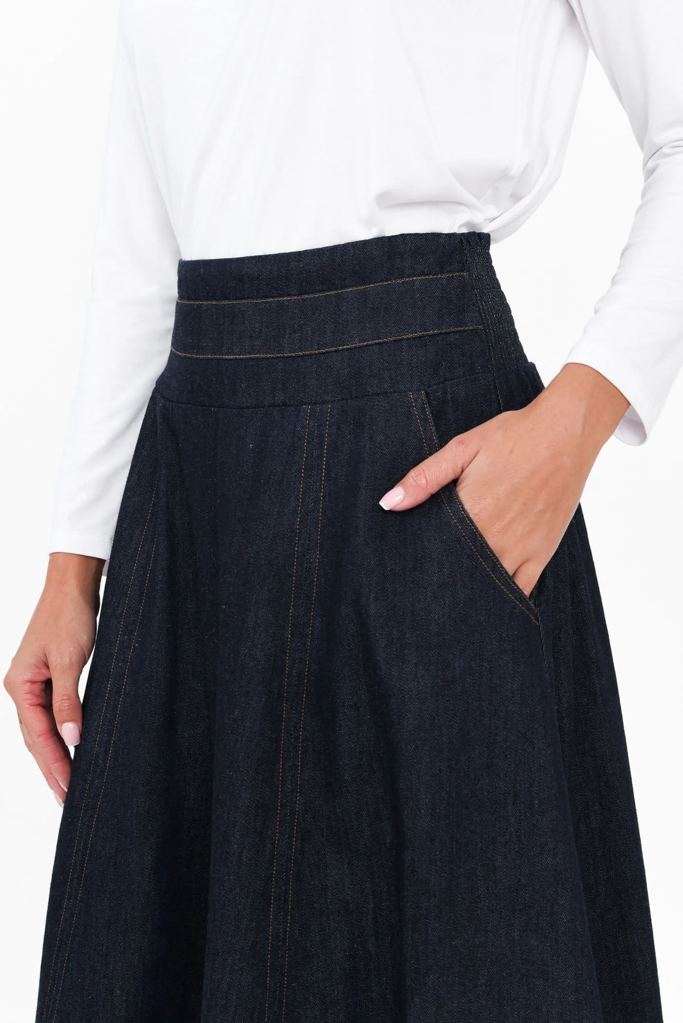 Dakota Dark Denim Skirt - Image 5