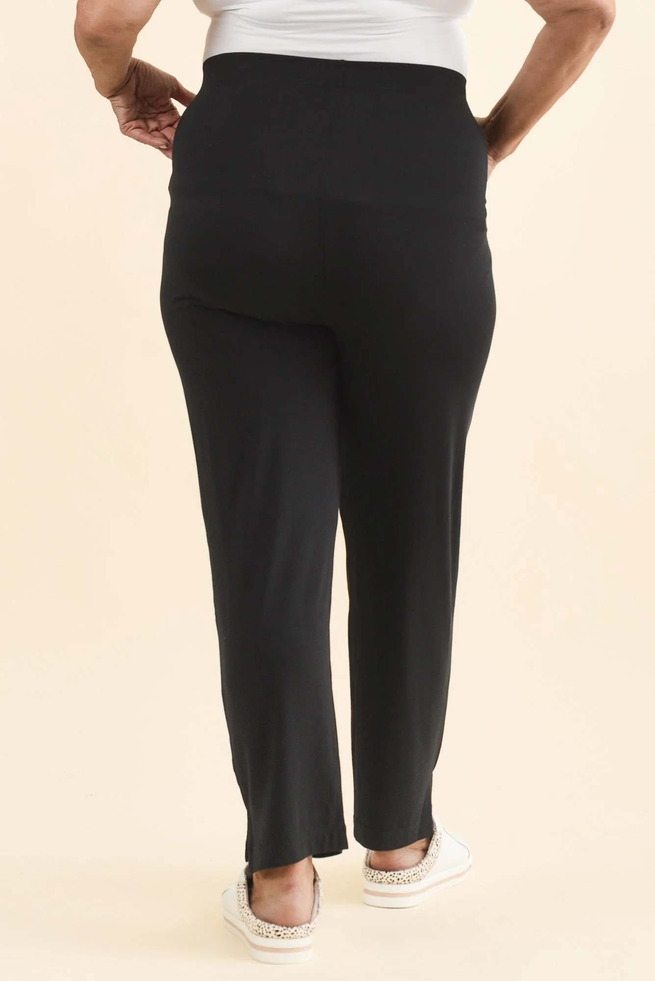 Dana Black Micro Modal Pants - Image 11