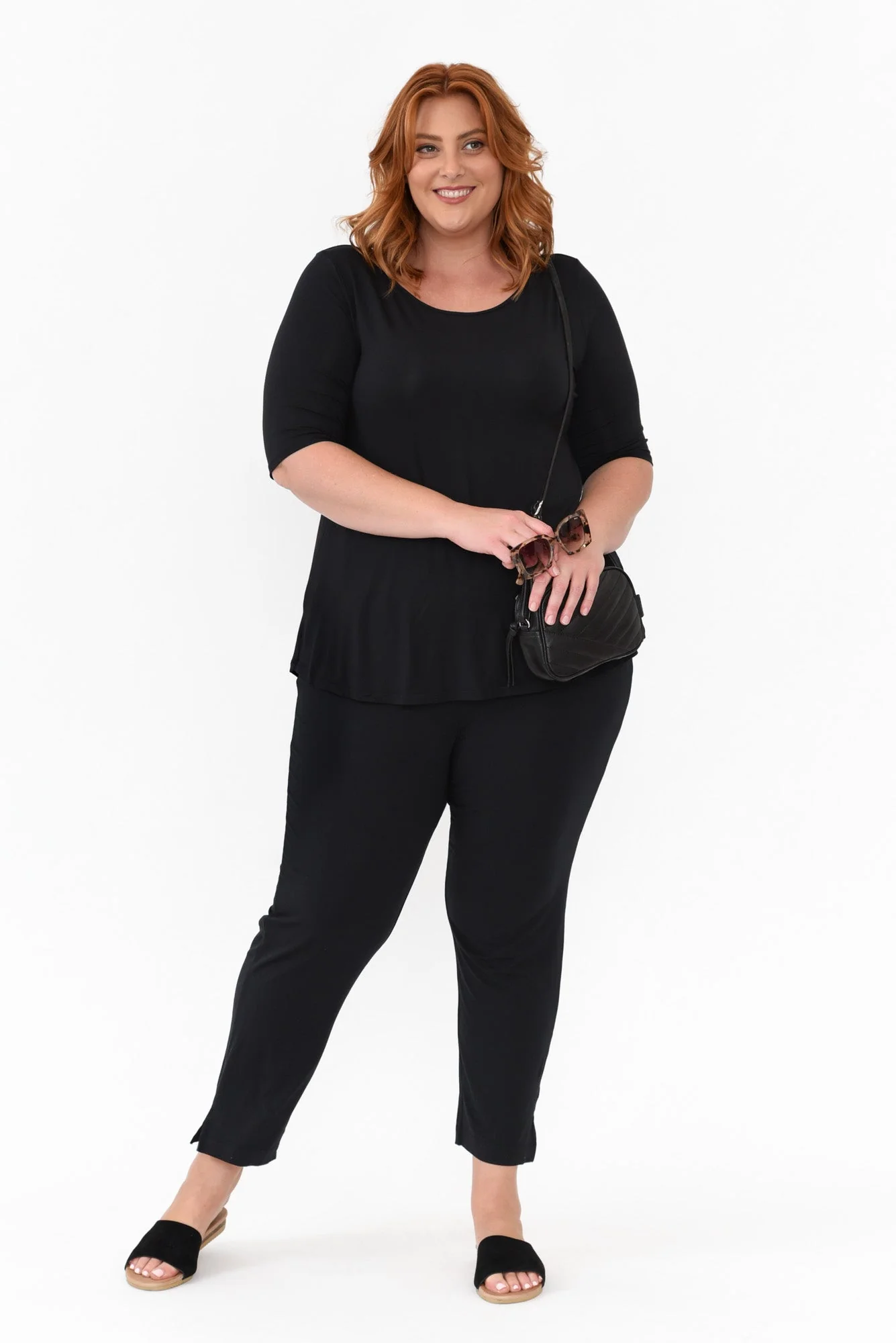 Dana Black Micro Modal Pants - Image 13