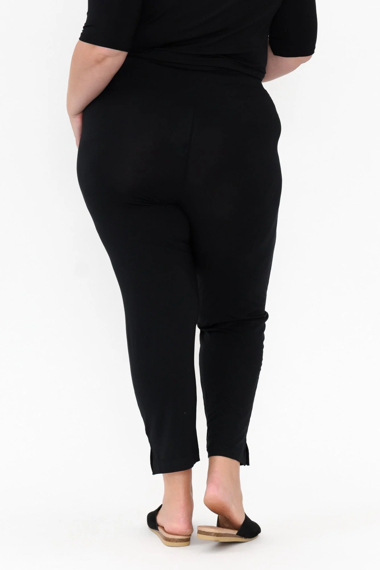 Dana Black Micro Modal Pants - Image 15