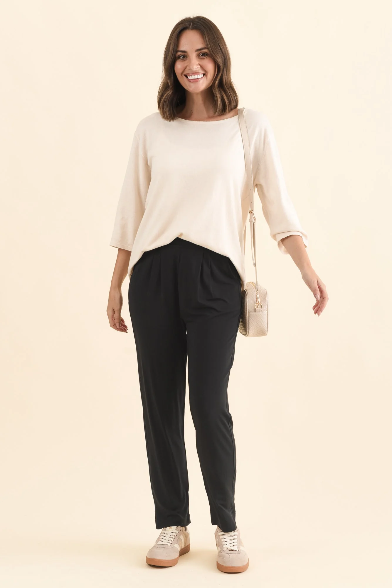 Dana Black Micro Modal Pants - Image 3