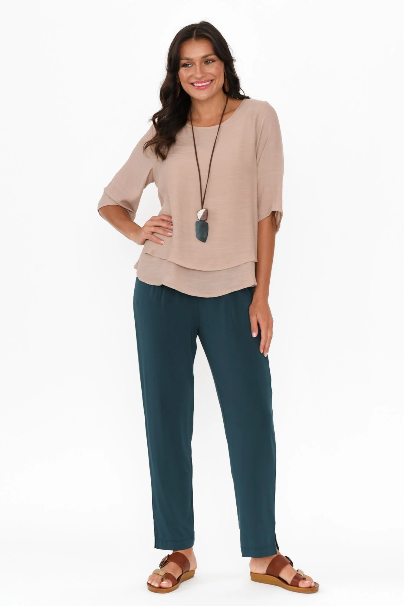 Dana Dark Green Micro Modal Pants - Image 6