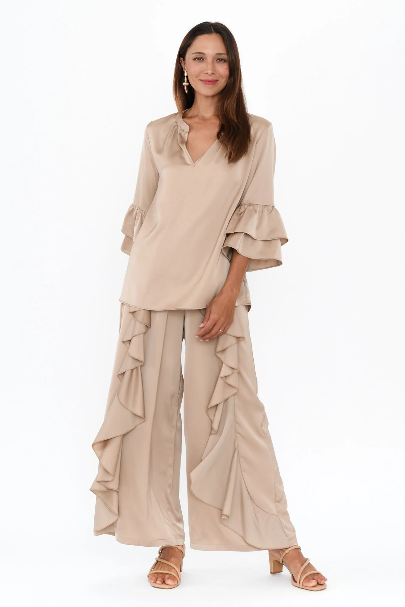 Dancer Taupe Ruffle Pants - Image 4