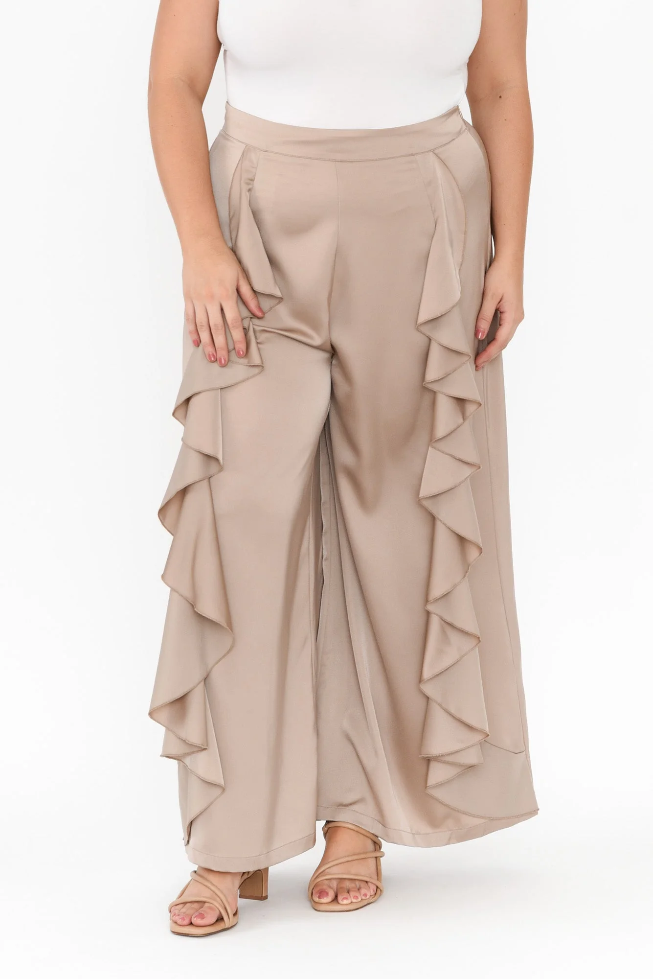 Dancer Taupe Ruffle Pants - Image 8