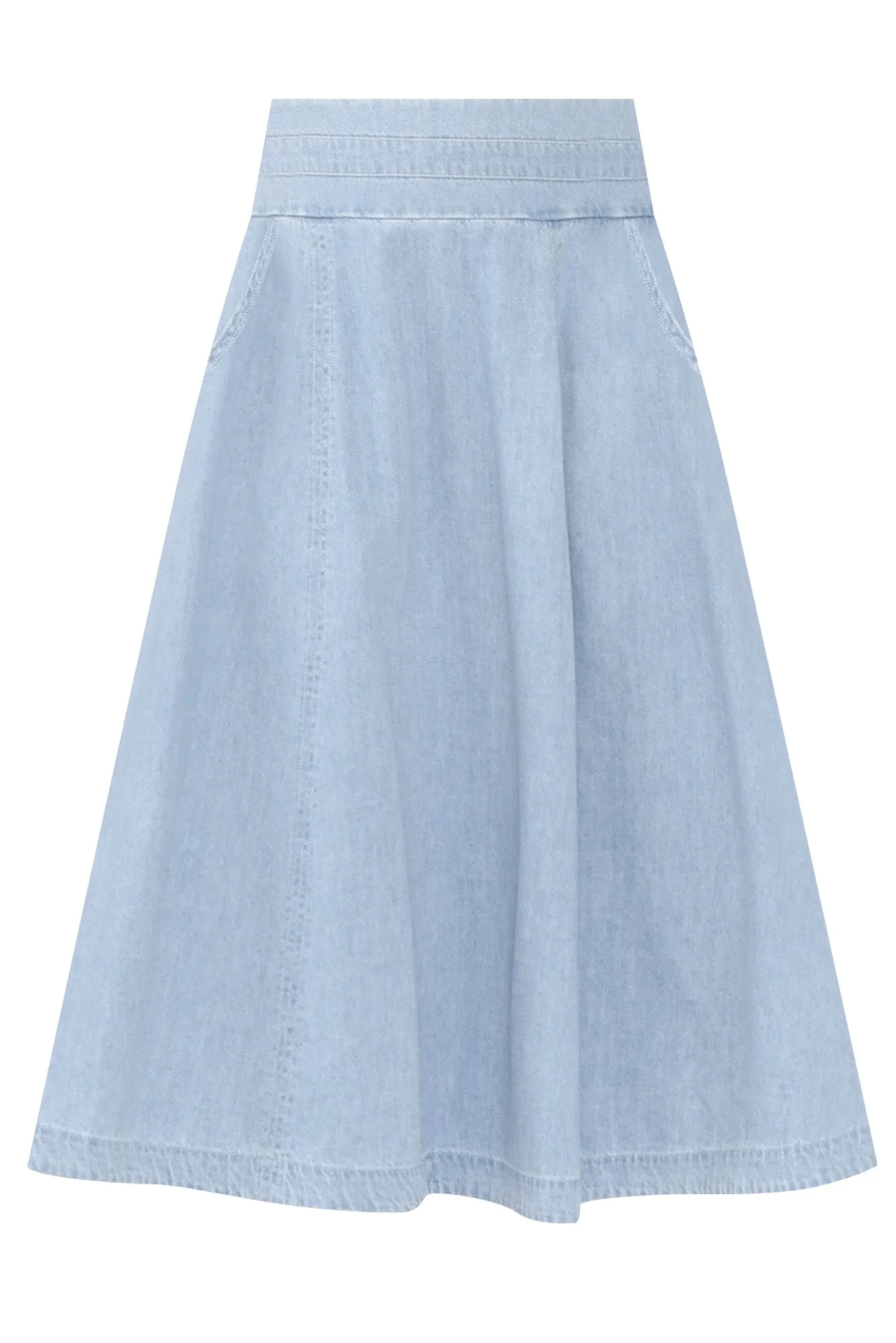 Darcy Light Wash Denim Skirt - Image 3
