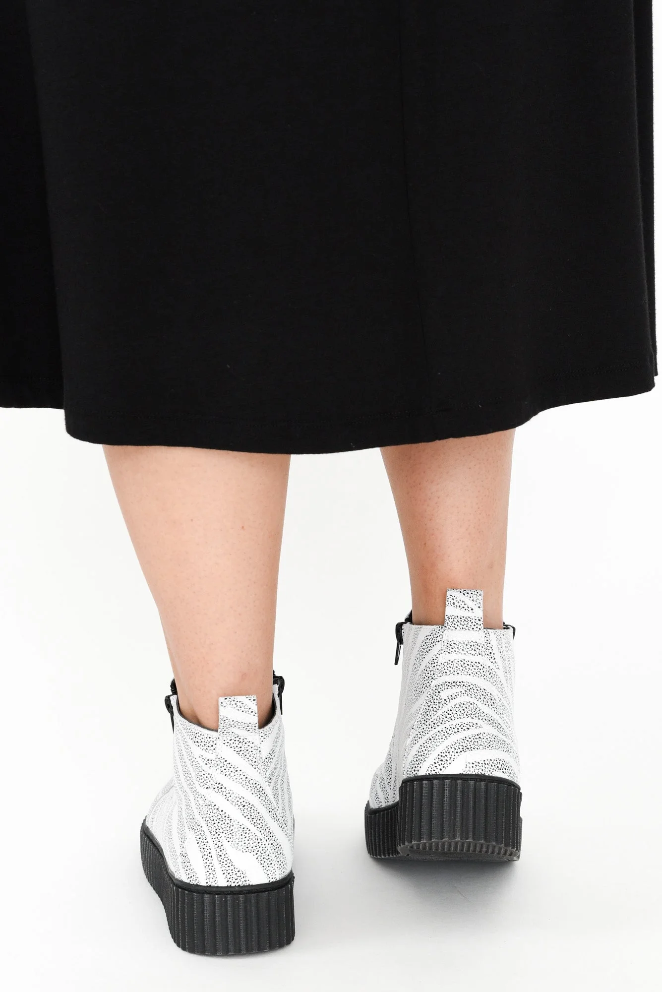 Davith White Zebra Ankle Boot - Image 8