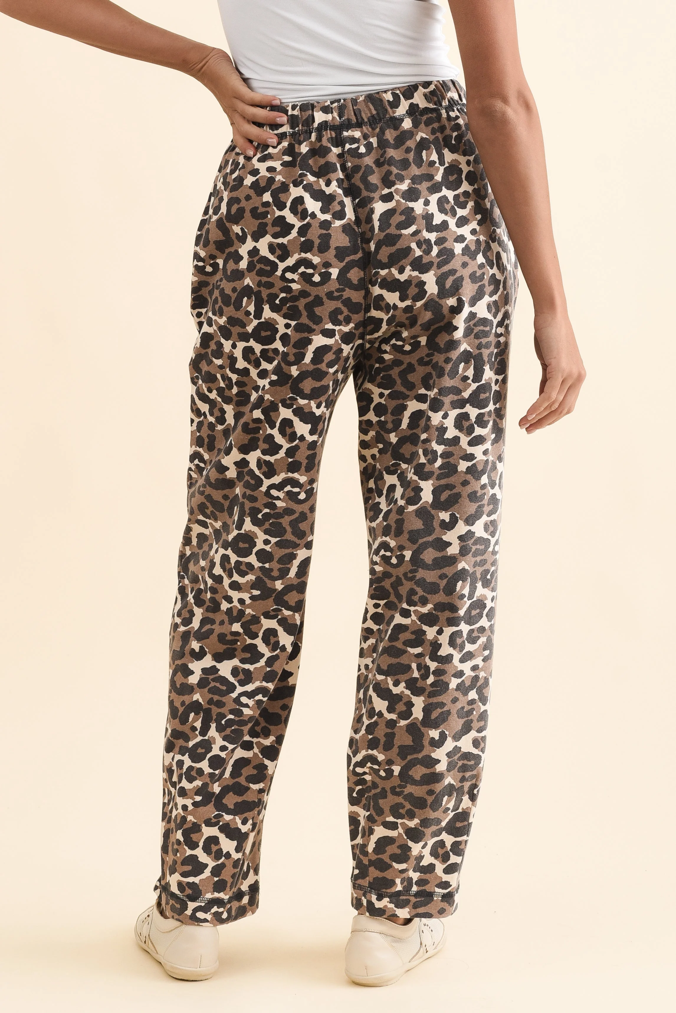 Days Brown Leopard Cotton Sweatpants - Image 4