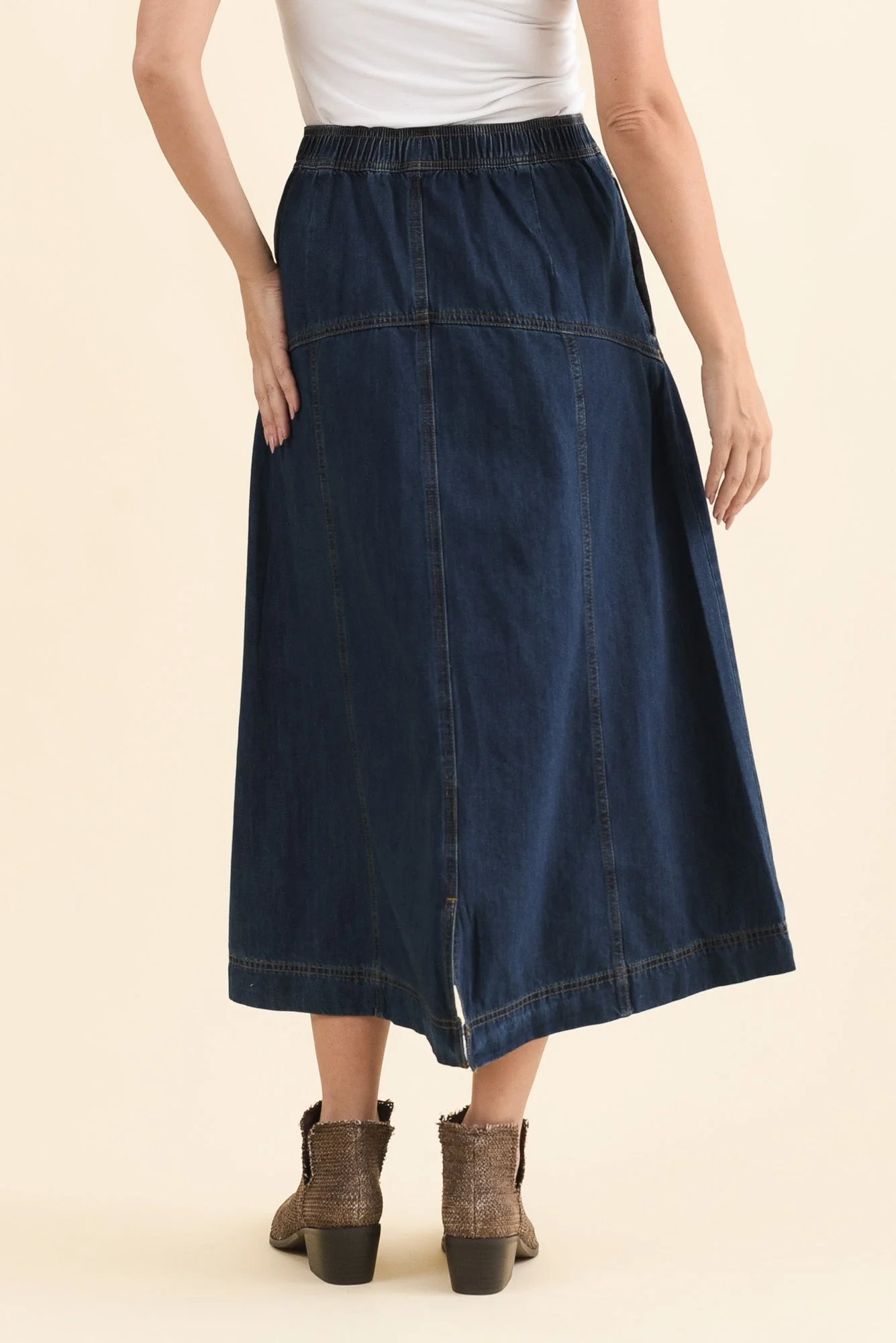 Dayton Dark Blue Denim Skirt - Image 4