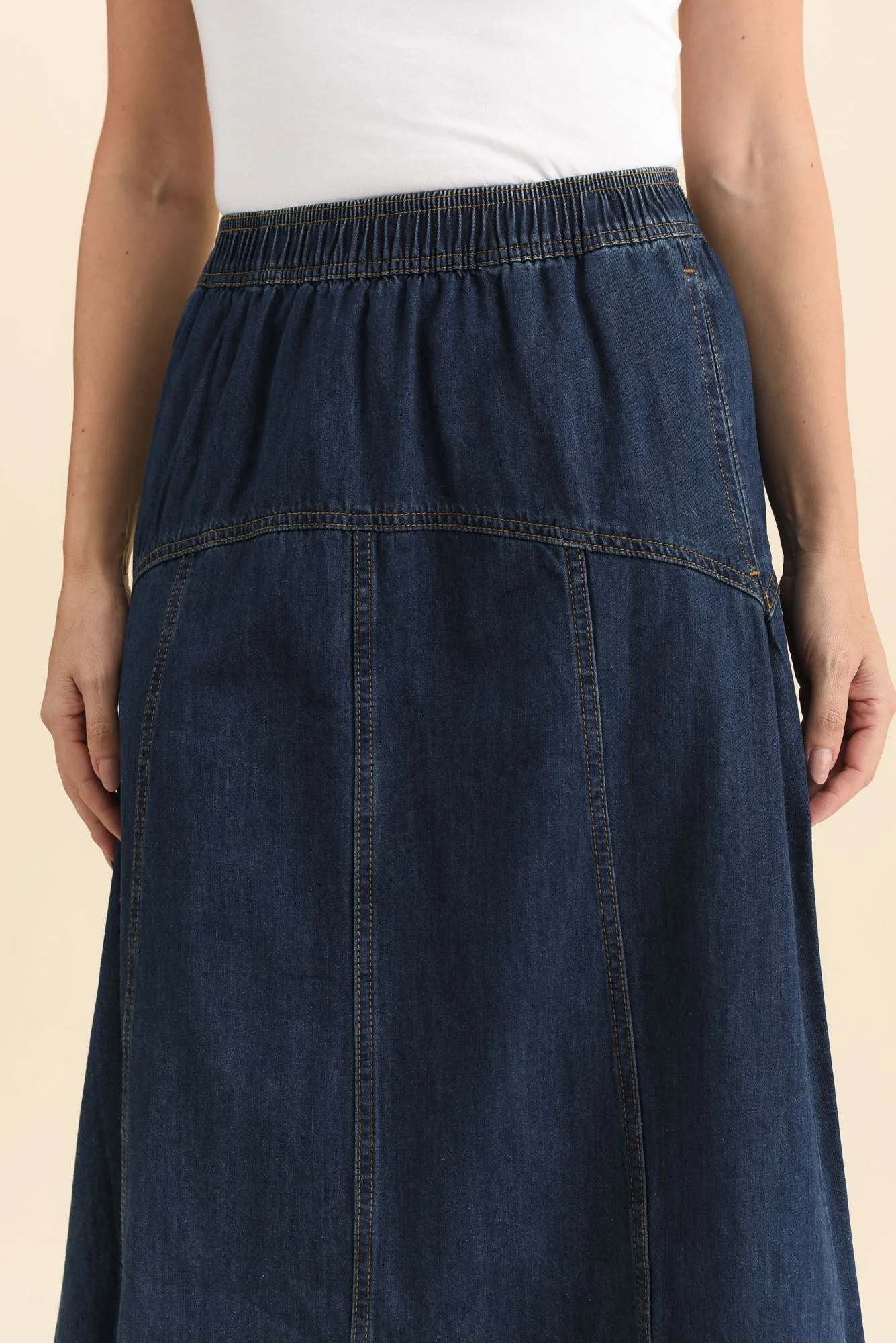 Dayton Dark Blue Denim Skirt - Image 5