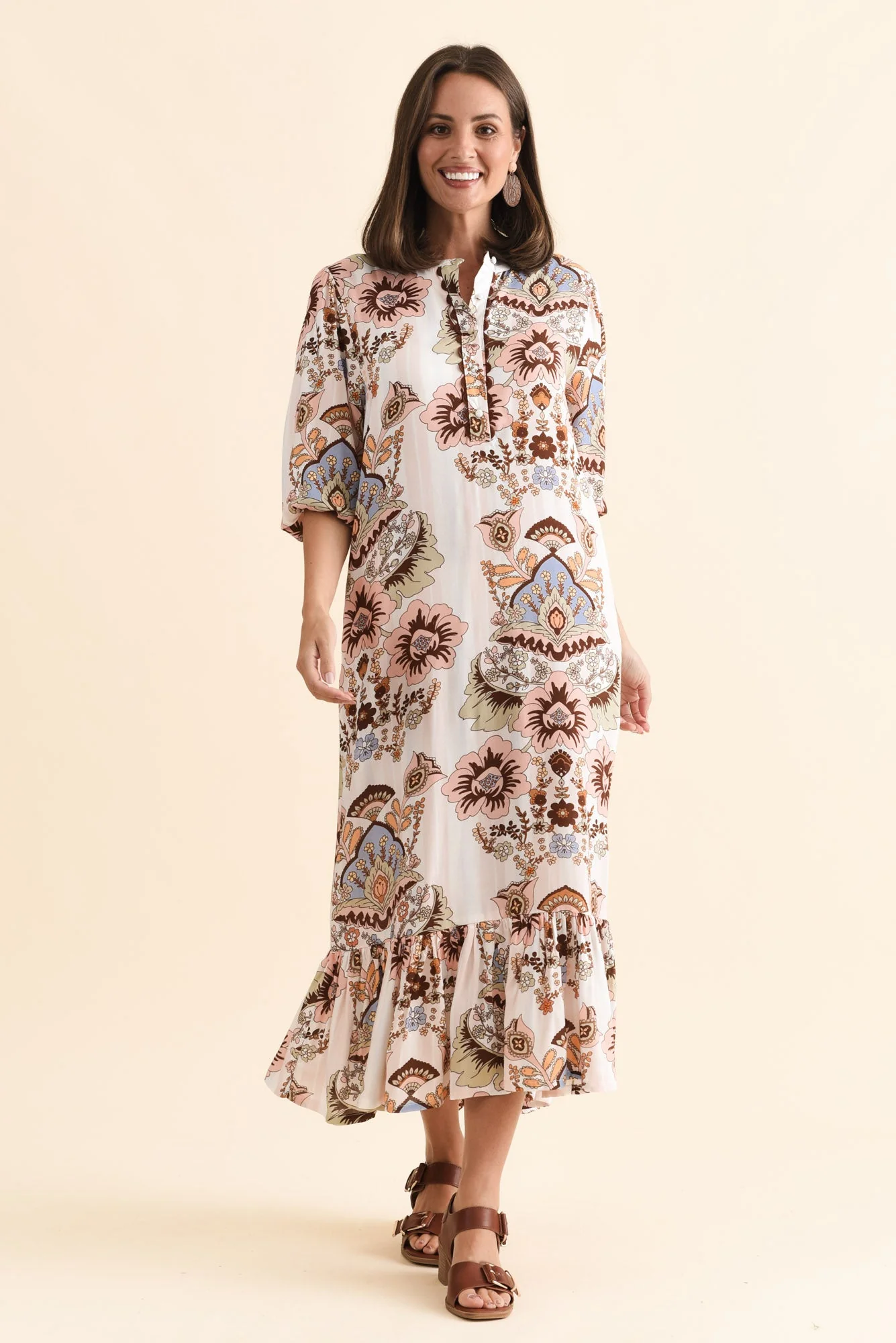 Delylah White Floral Tie Dress - Image 6