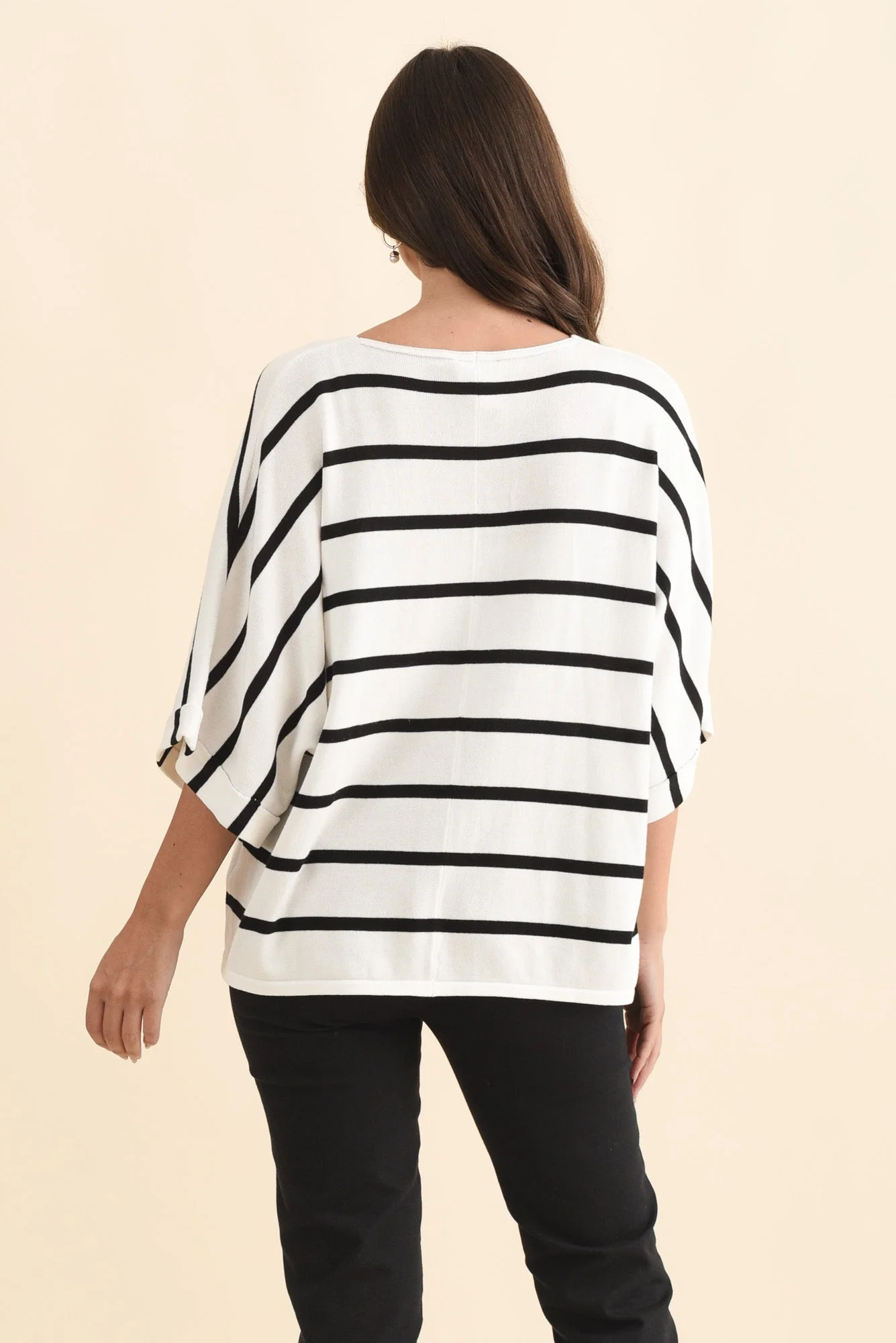 Derby White Stripe Cotton Blend Knit Top - Image 5