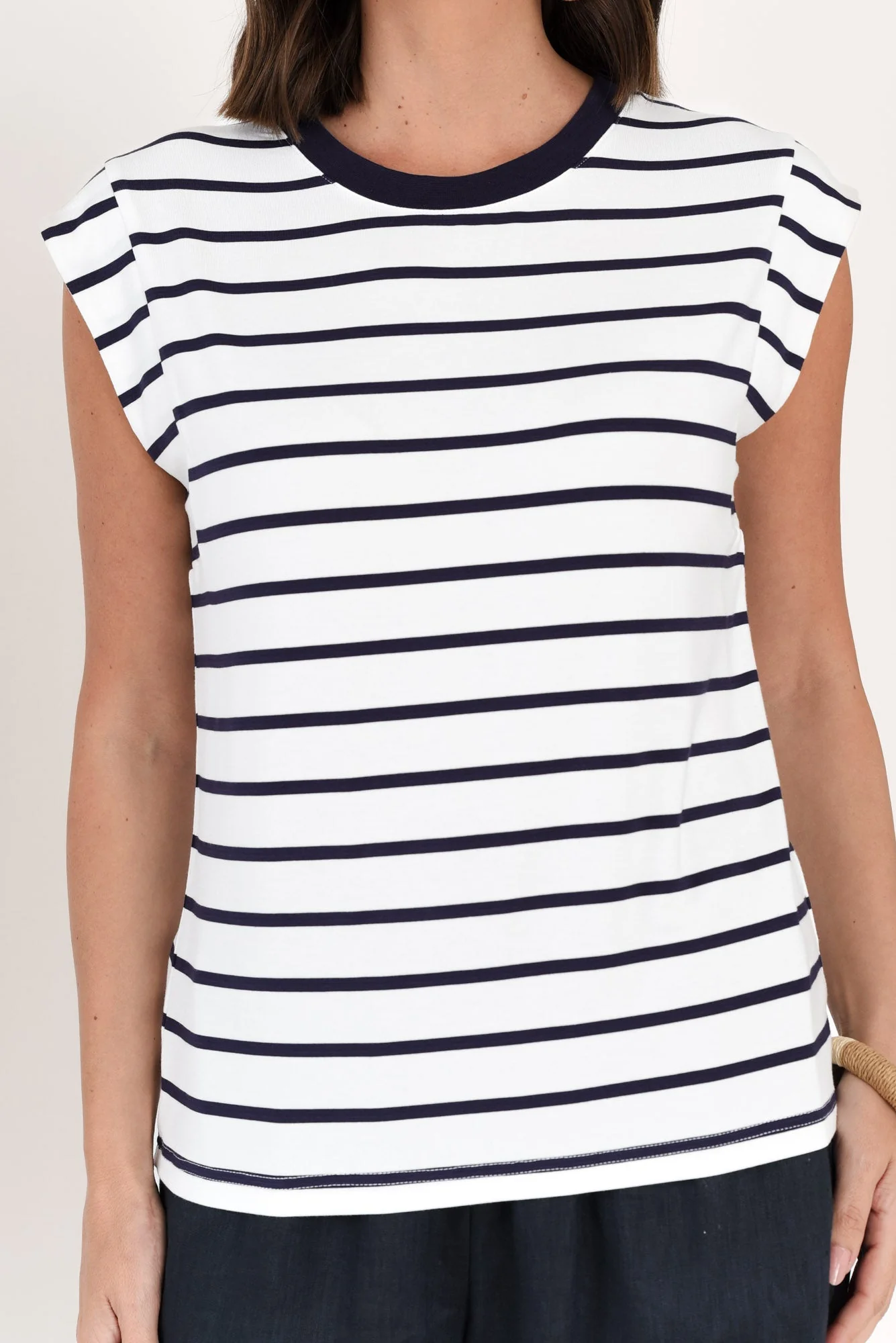 Diana Blue Stripe Bamboo Tee - Image 5
