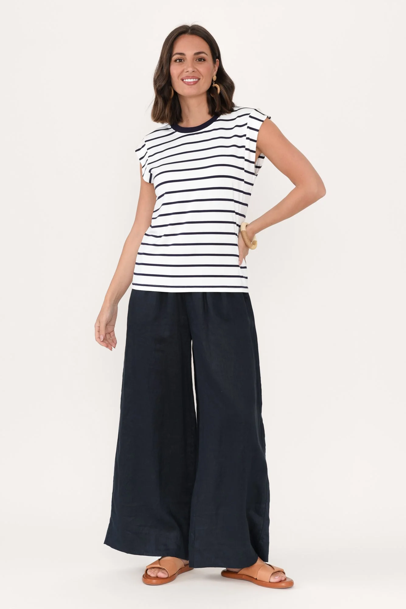 Diana Blue Stripe Bamboo Tee - Image 6