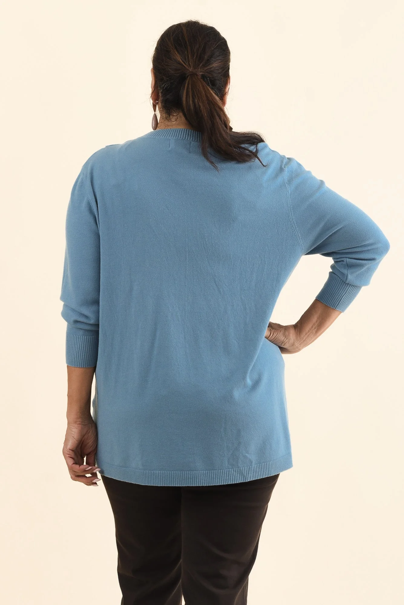 Dianne Blue Button Knit Sweater - Image 10