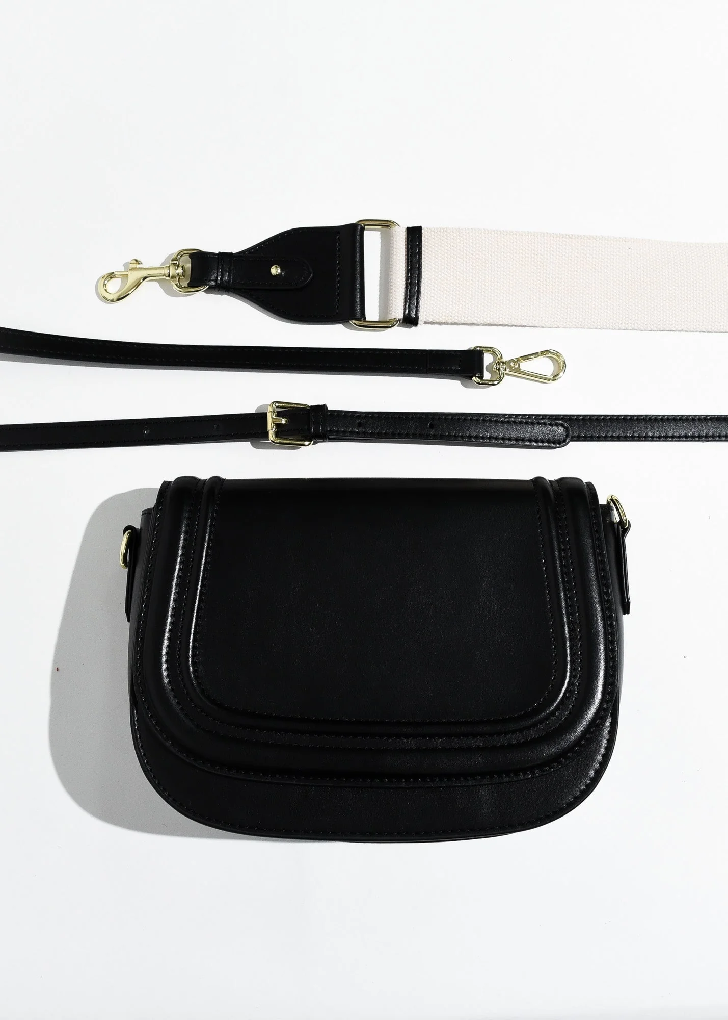 Dickens Black Leather Crossbody Bag - Image 2