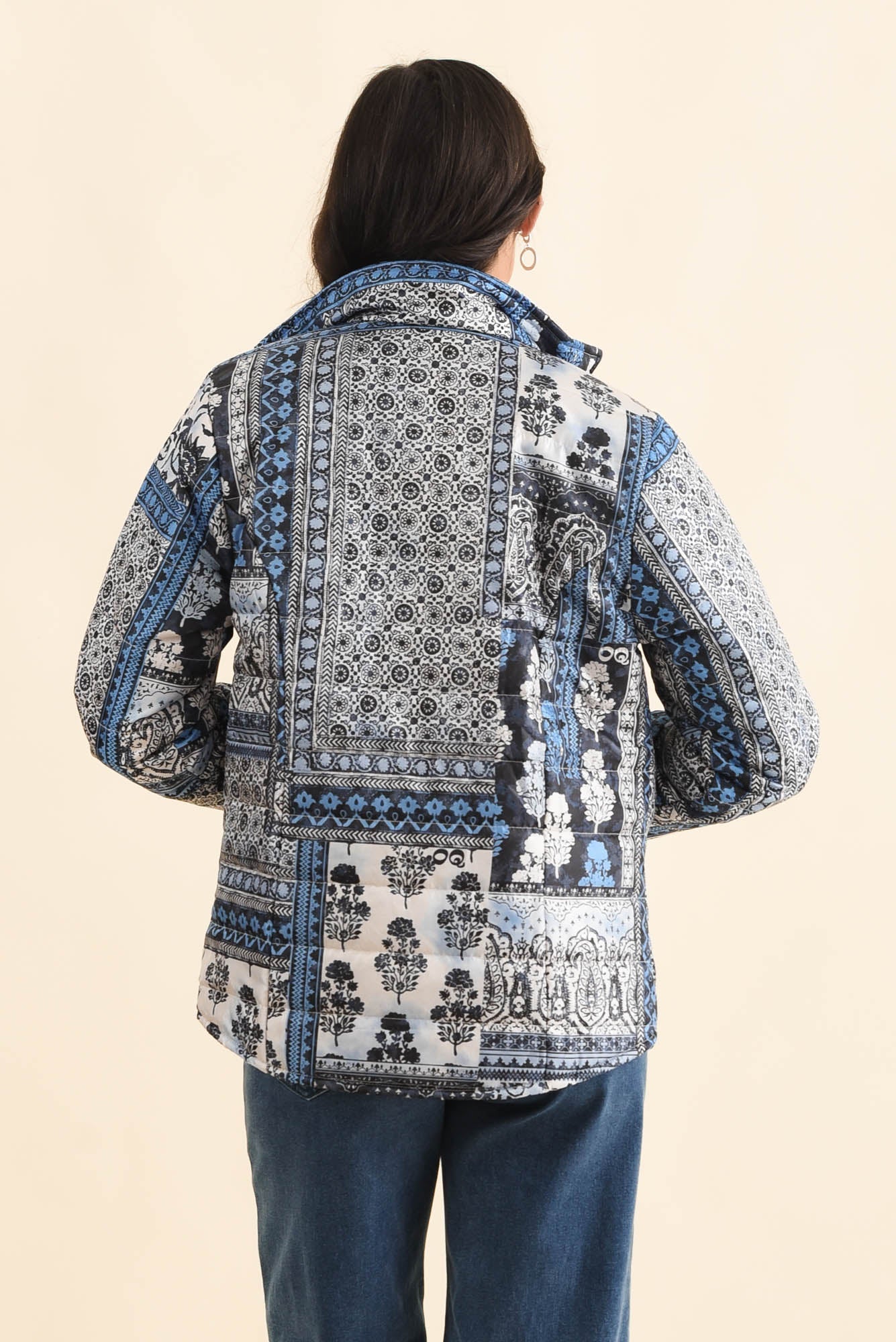 Diego Navy Motif Puffer Jacket - Image 5