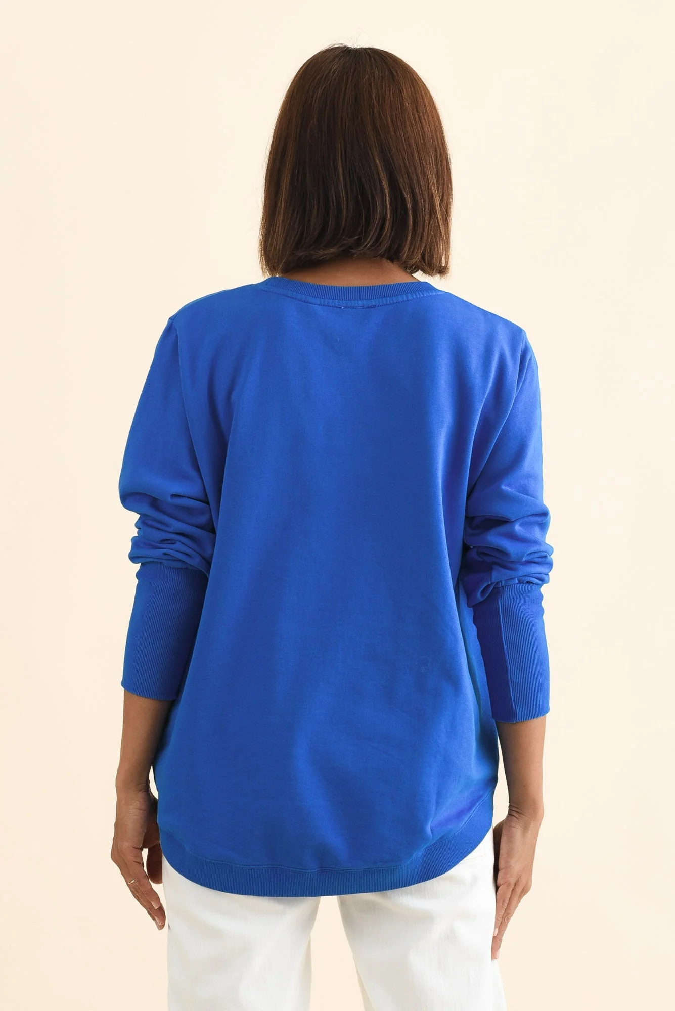 Divine Cobalt Cotton Crew Sweatshirt - Image 4