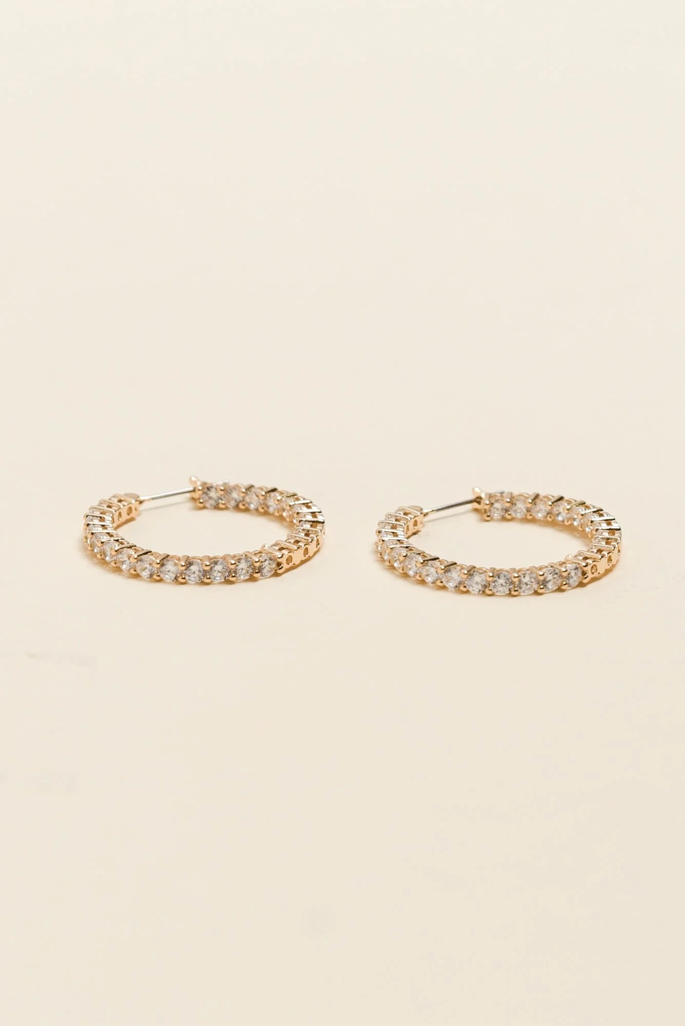 Dolce Vita Gold Diamante Hoop Earrings - Image 2