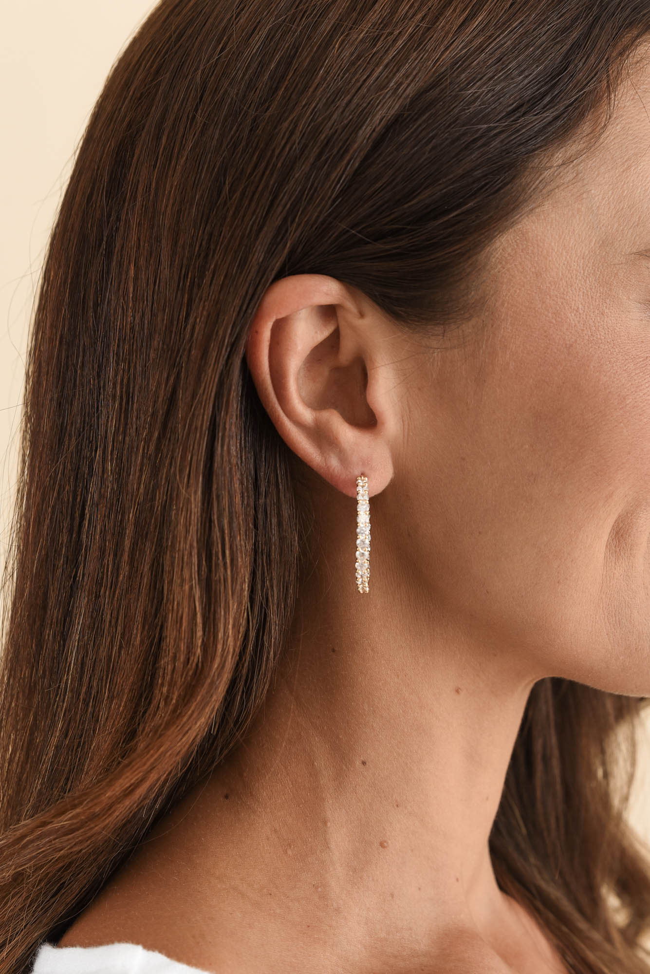 Dolce Vita Gold Diamante Hoop Earrings - Image 3