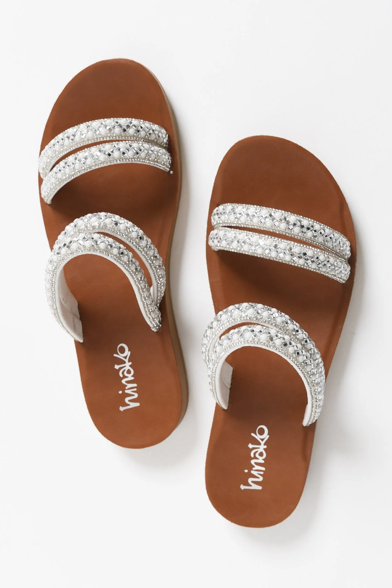 Dominica Silver Diamante Slide - Image 3