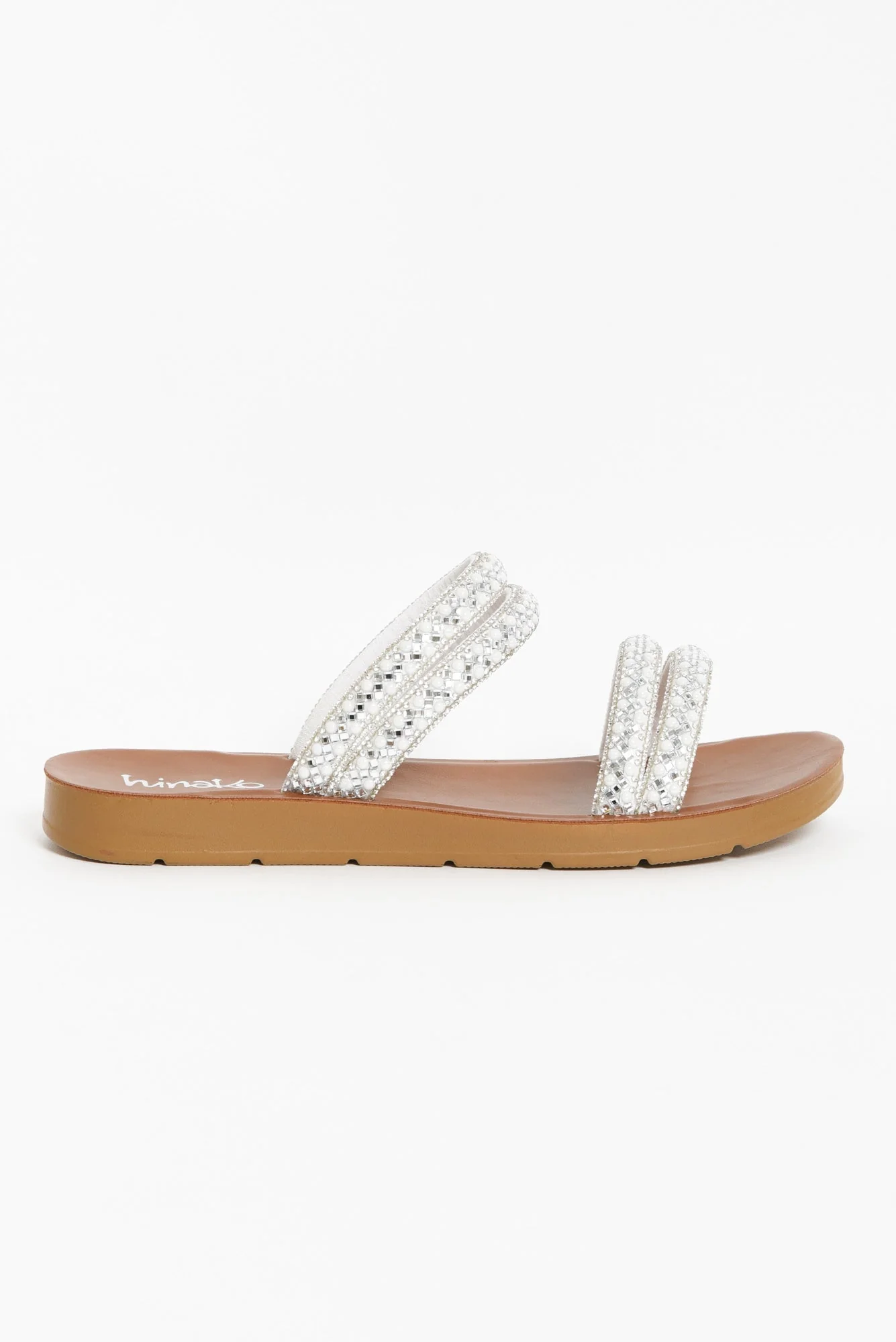 Dominica Silver Diamante Slide - Image 7
