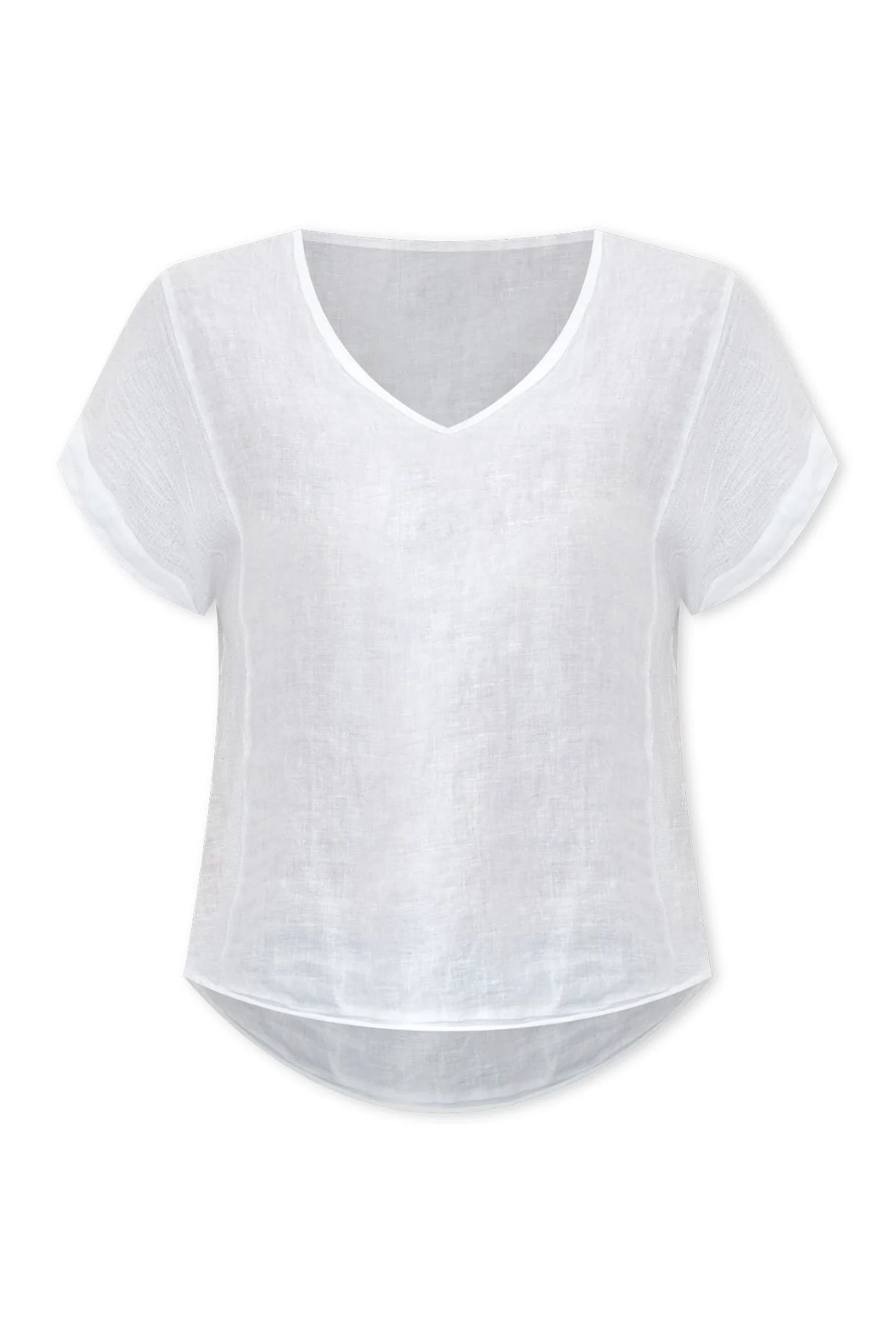 Dorian White Linen Cotton Top - Image 7