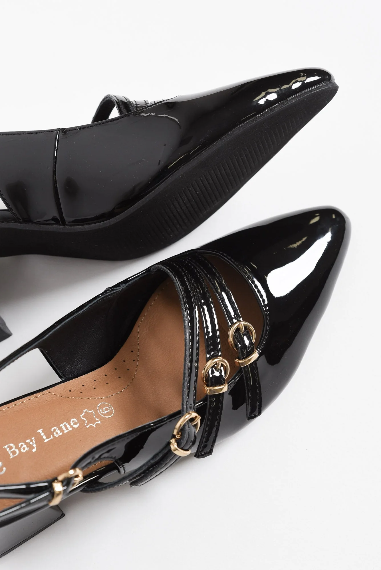 Duchess Black Patent Leather Slingback Heel - Image 3