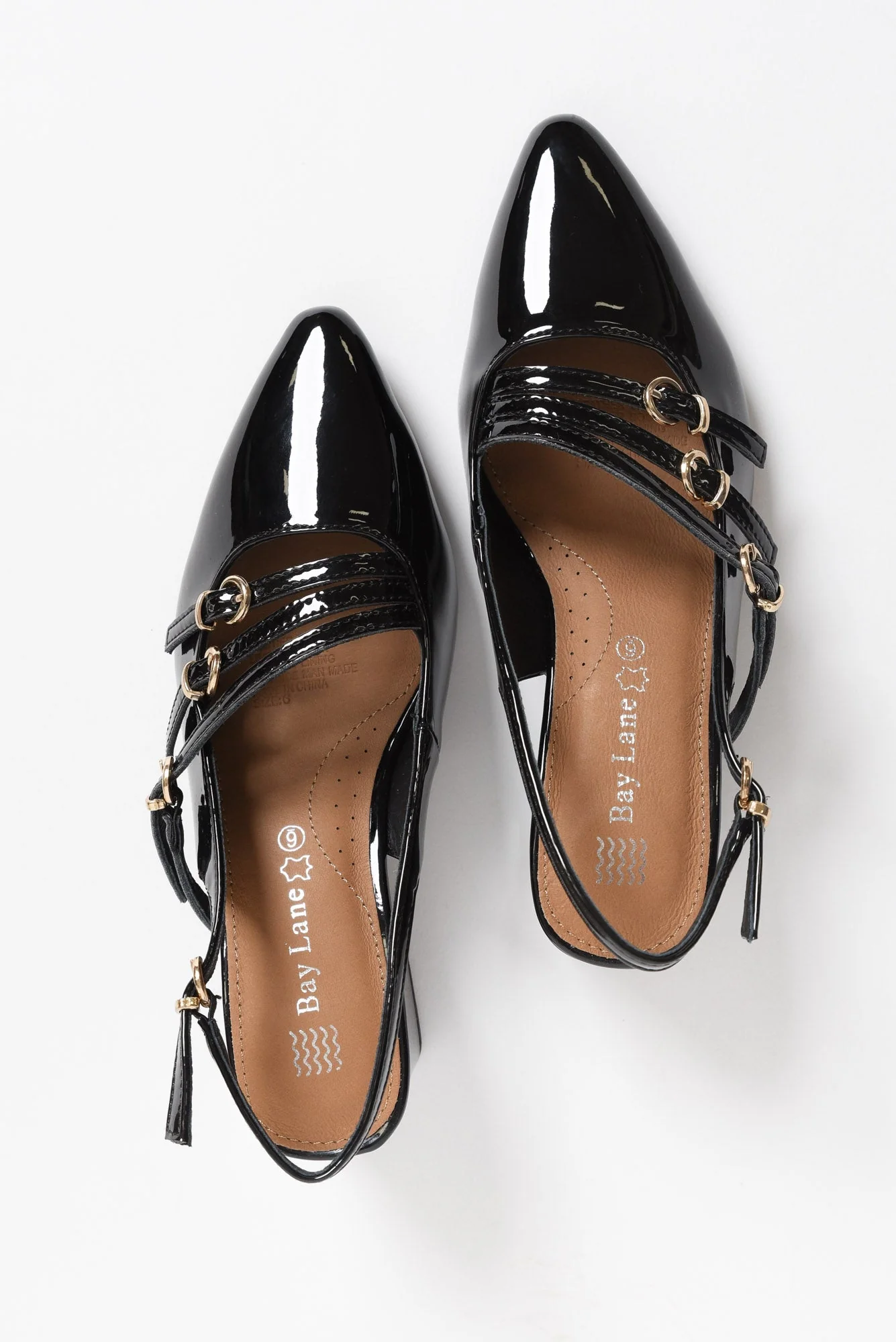 Duchess Black Patent Leather Slingback Heel - Image 4