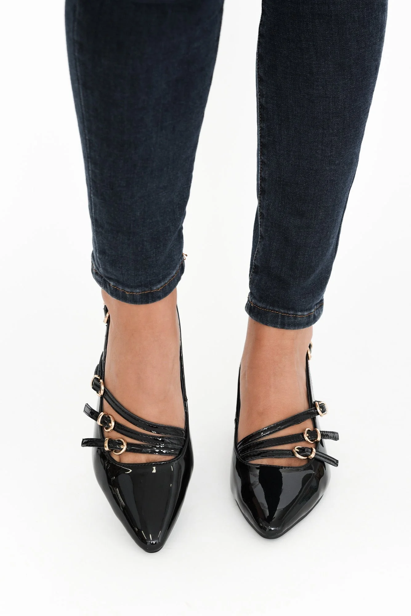 Duchess Black Patent Leather Slingback Heel - Image 7